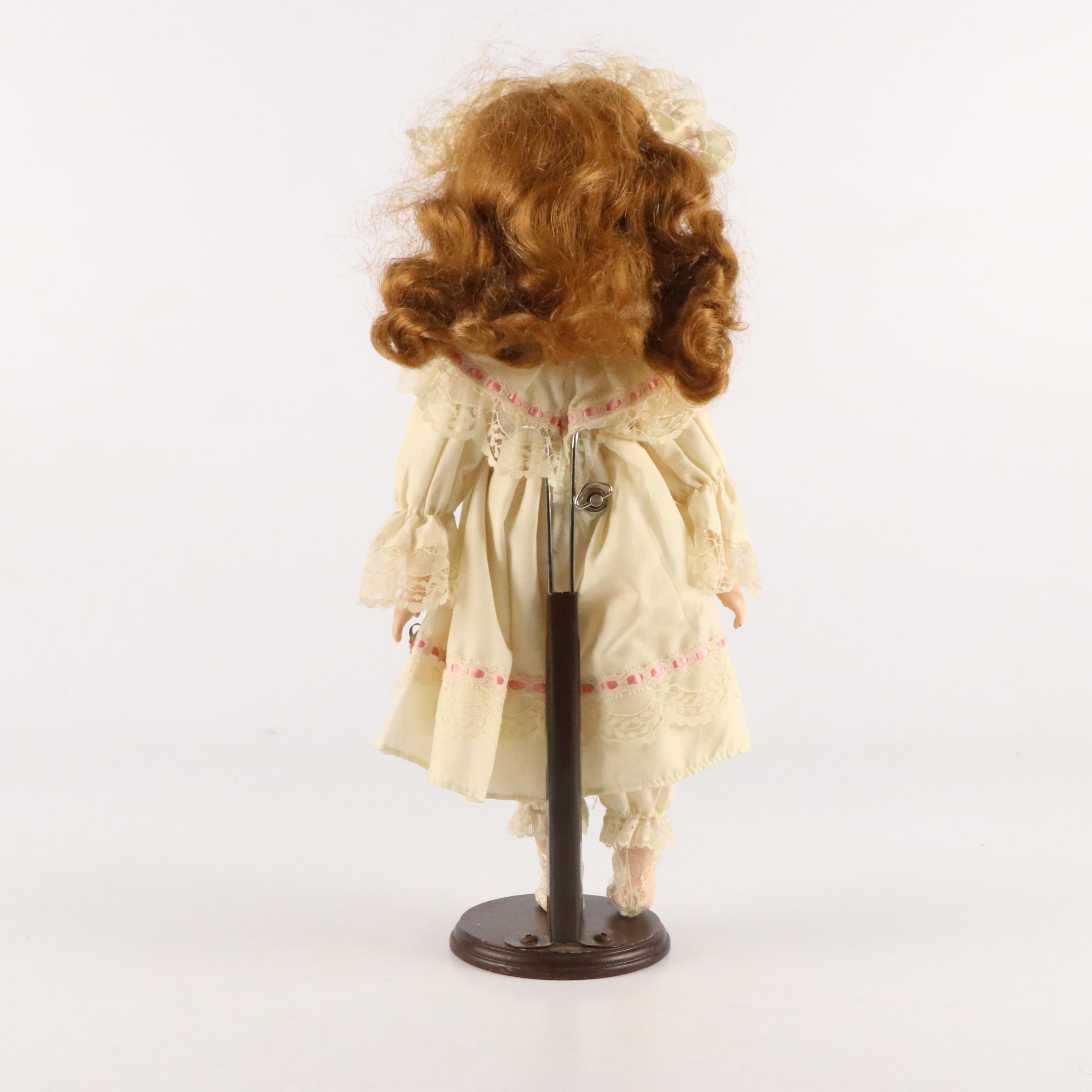Heritage Mint Musical Porcelain Doll on Stand, 1996