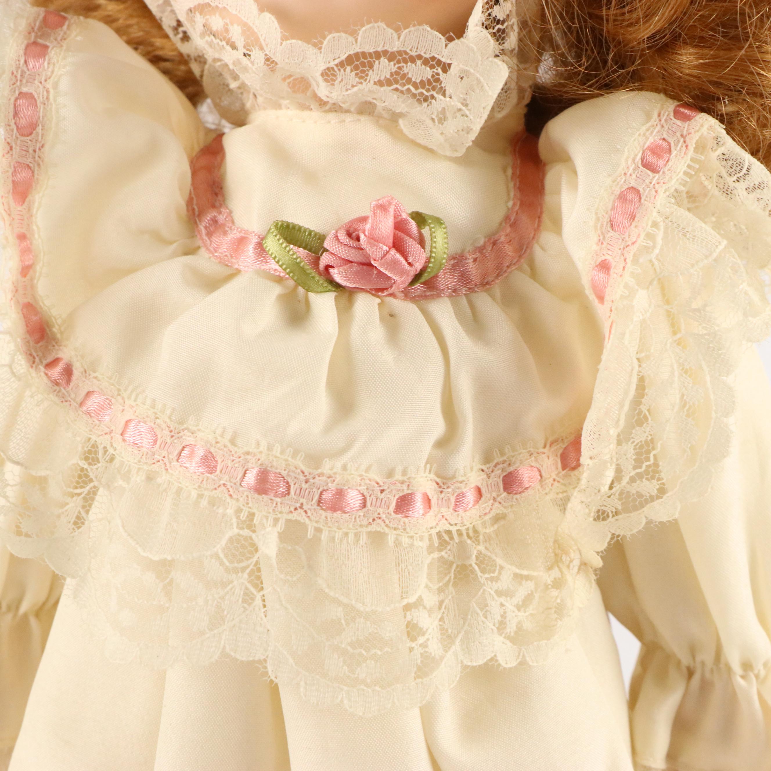 Heritage Mint Musical Porcelain Doll on Stand, 1996