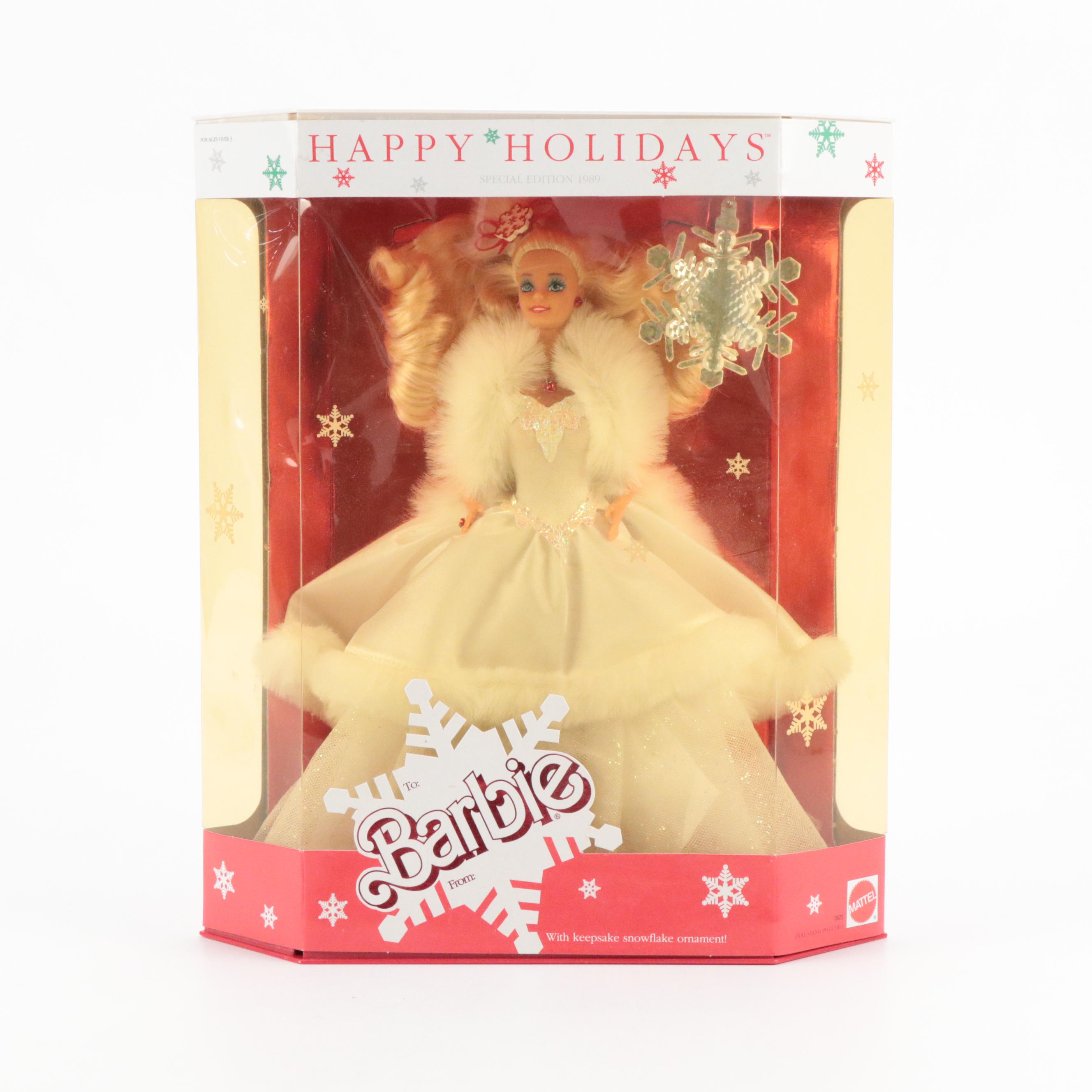 Happy Holidays Barbies Including Special Edition in Original Boxes