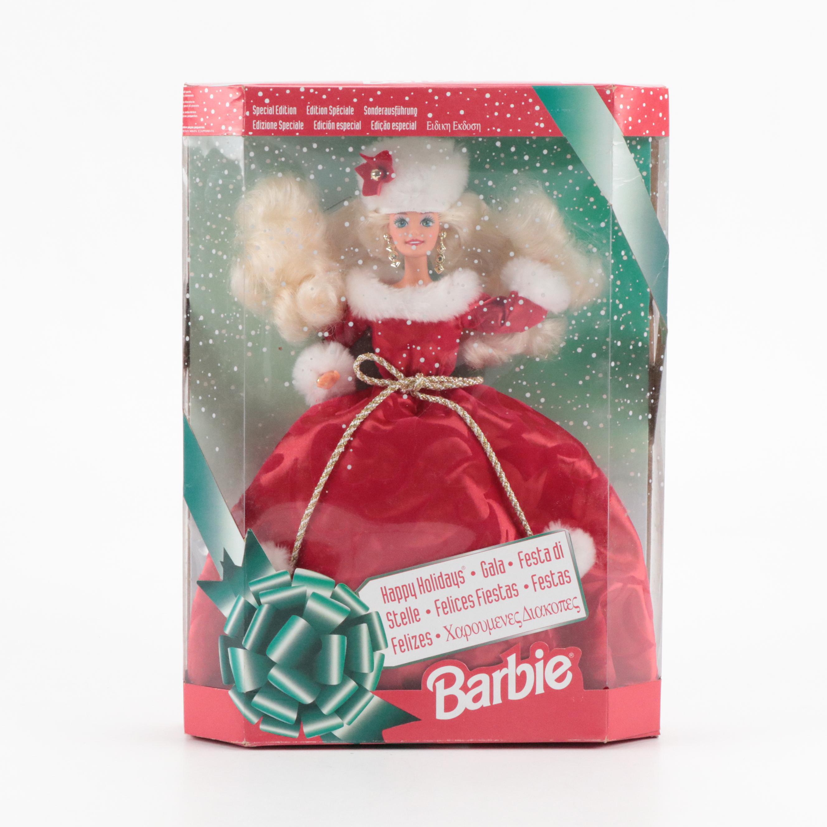 Happy Holidays Barbies Including Special Edition in Original Boxes