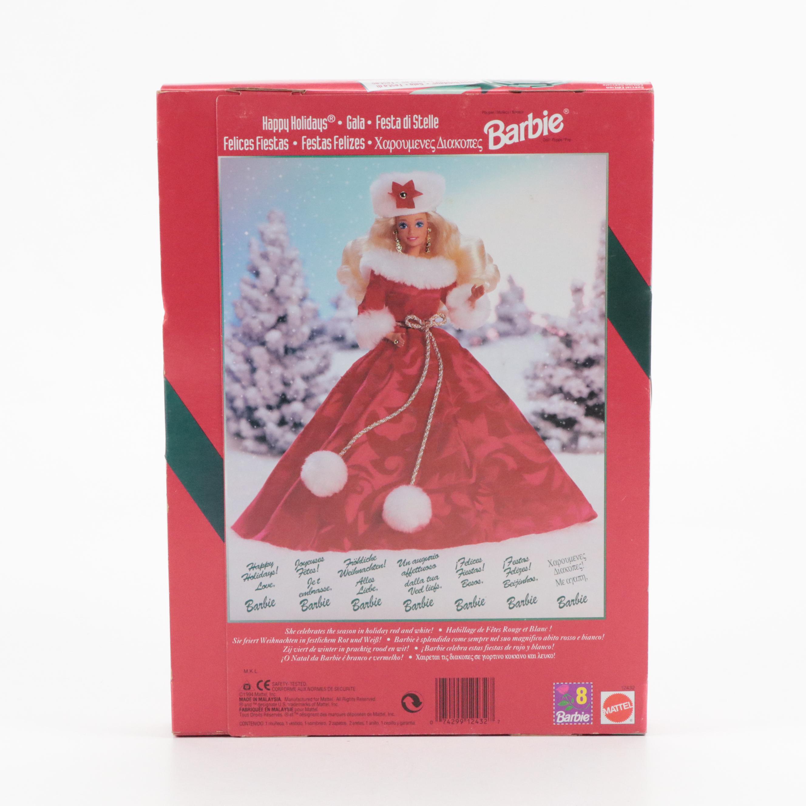 Happy Holidays Barbies Including Special Edition in Original Boxes