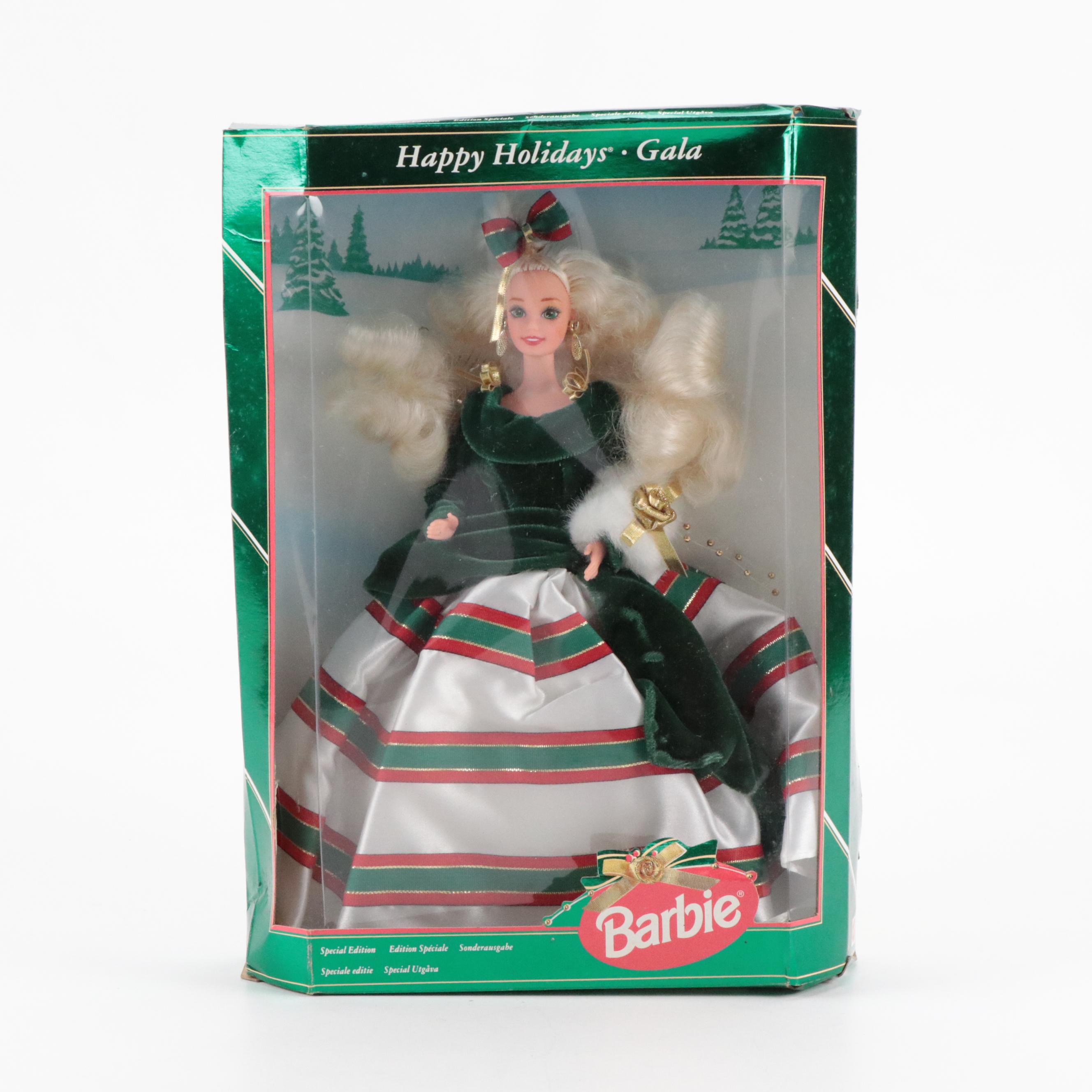 Happy Holidays Barbies Including Special Edition in Original Boxes