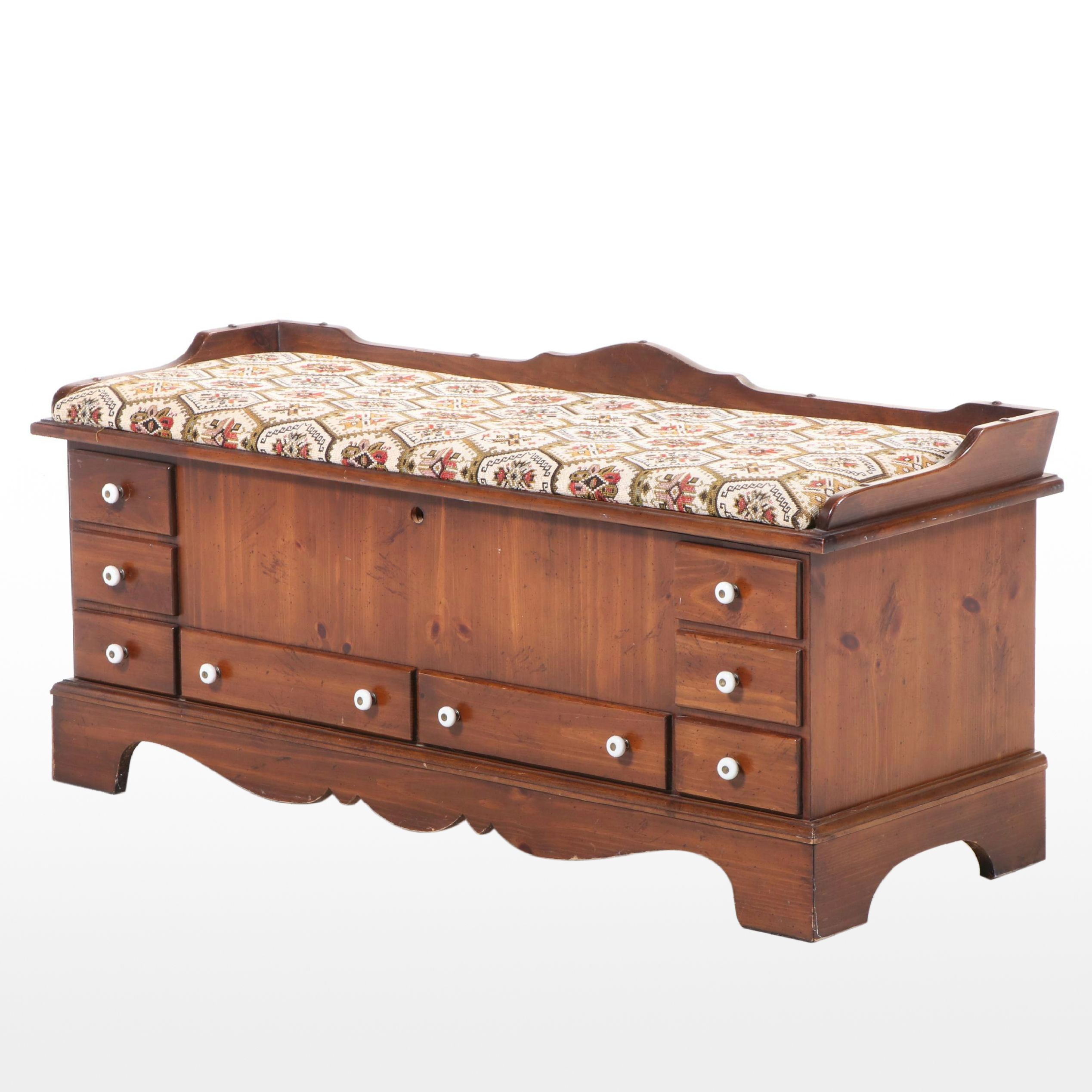 Lane "Aroma-Tite" Chippendale Style Cedar Blanket Chest/Bench, Late 20th Century