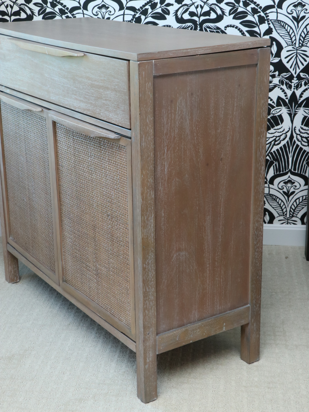 Madison Park "Palisades" Wood and Woven Accent Chest, Pair