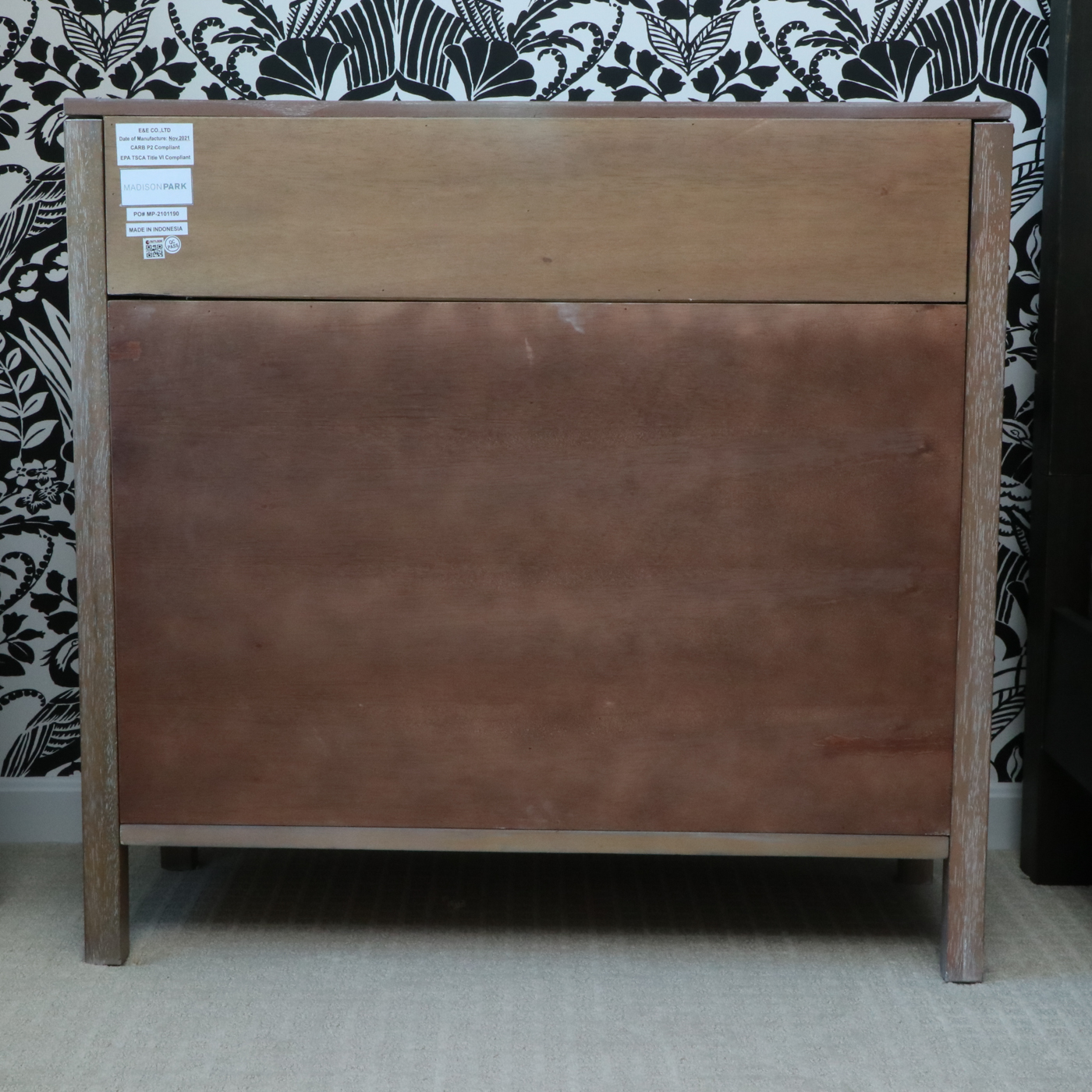 Madison Park "Palisades" Wood and Woven Accent Chest, Pair