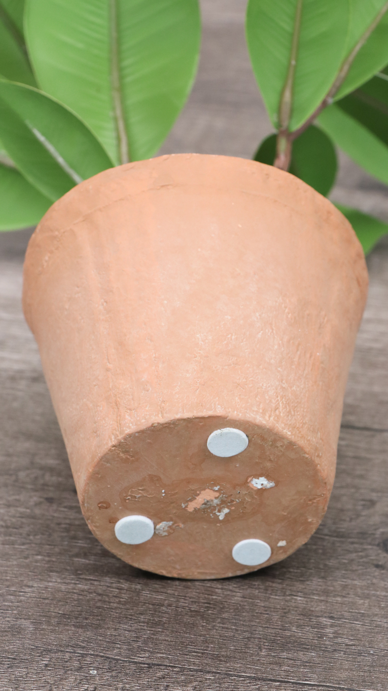 Earthenware Décor Vases and Potted Artificial Rubber Fig Plants