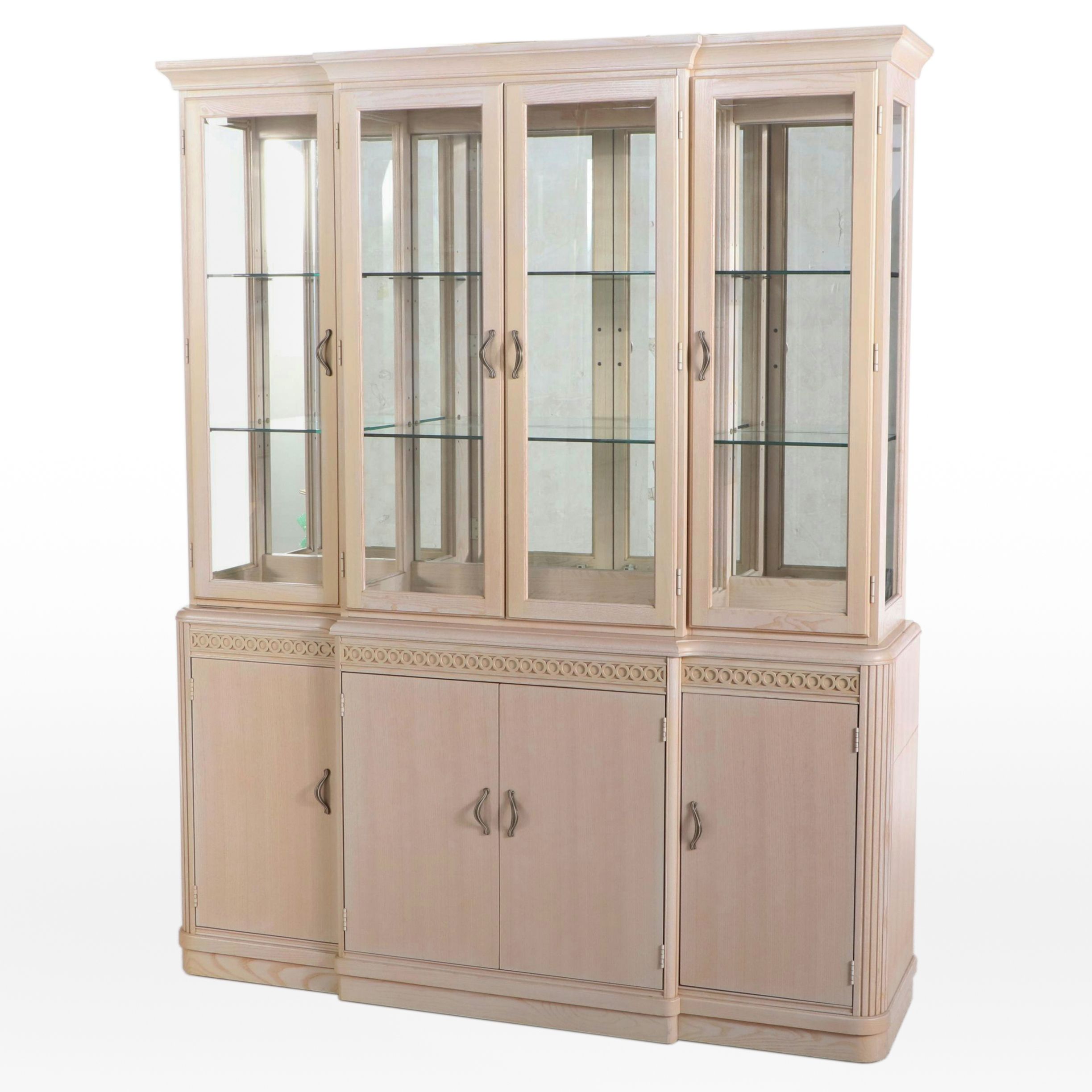 Thomasville "Impressions" Cerused Oak China Cabinet, Late 20th Century