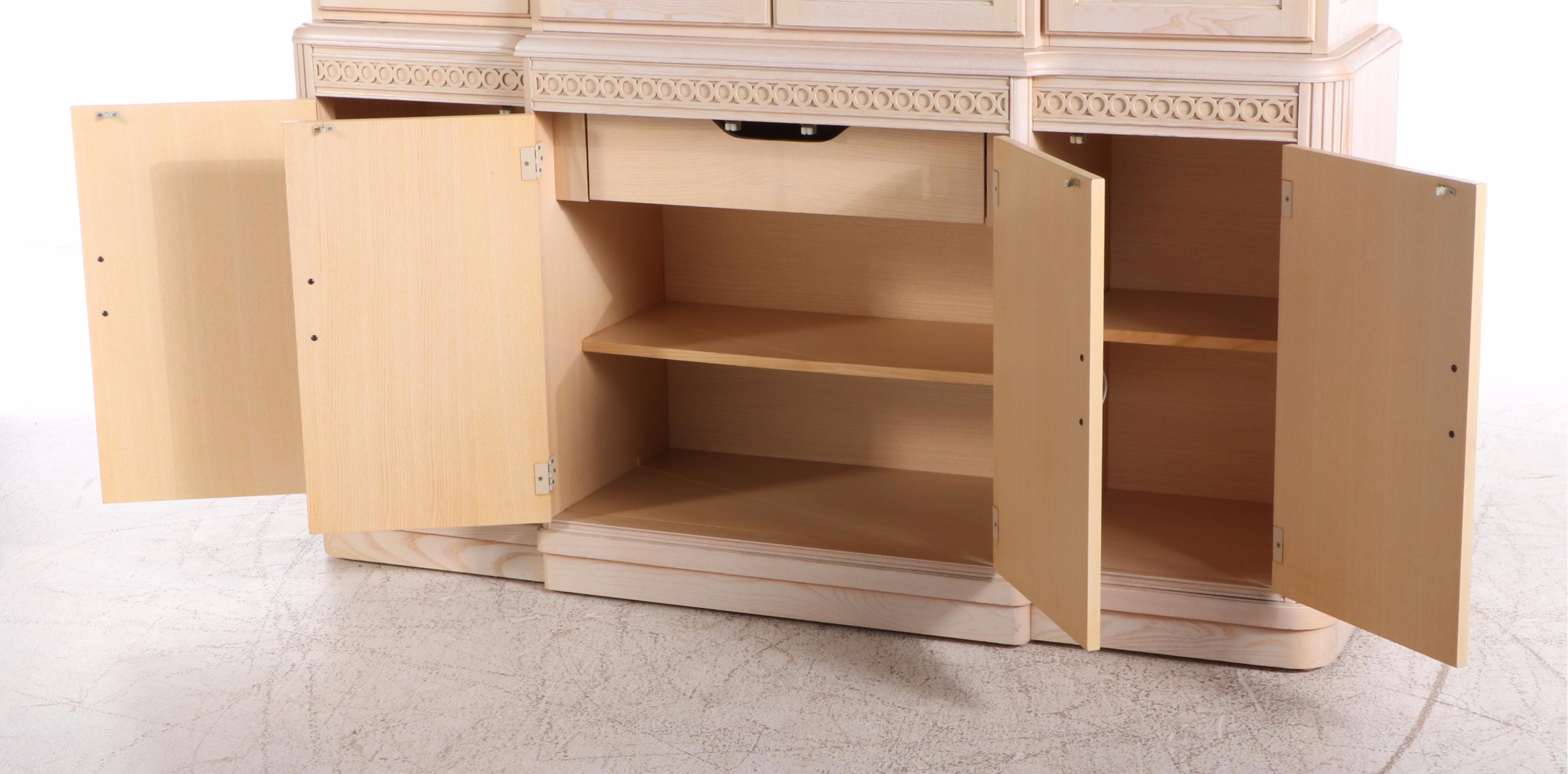 Thomasville "Impressions" Cerused Oak China Cabinet, Late 20th Century