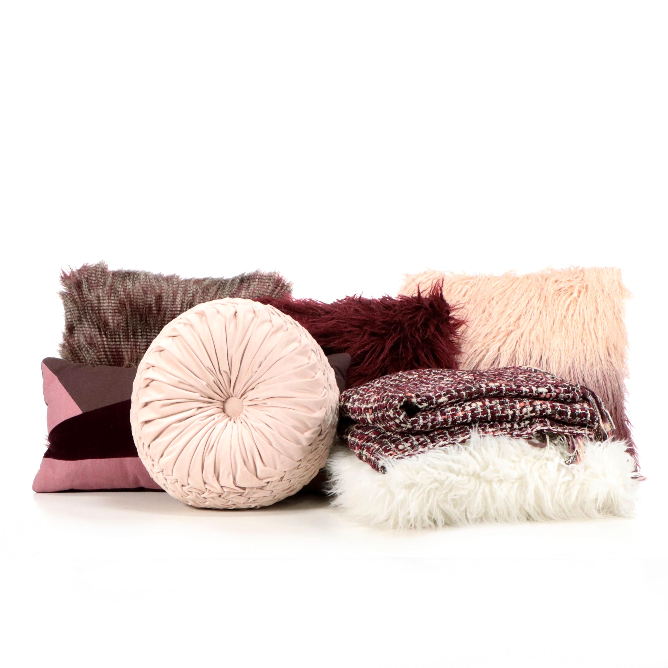 Threshold Polyester and Acrylic Woven Throw Blanket with Accent Pillows