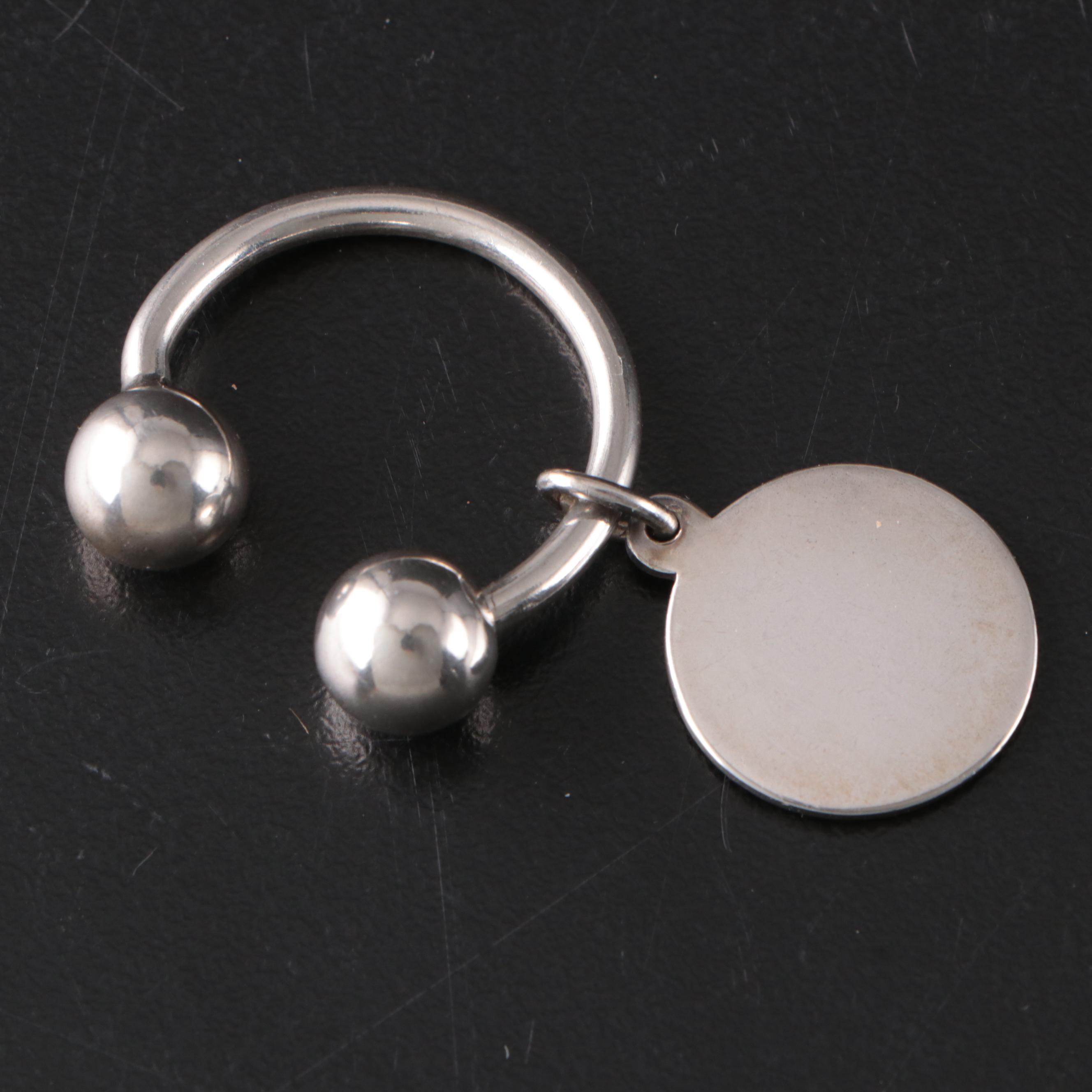 Tiffany & Co. Sterling Silver Screwball Key Rings with Tags