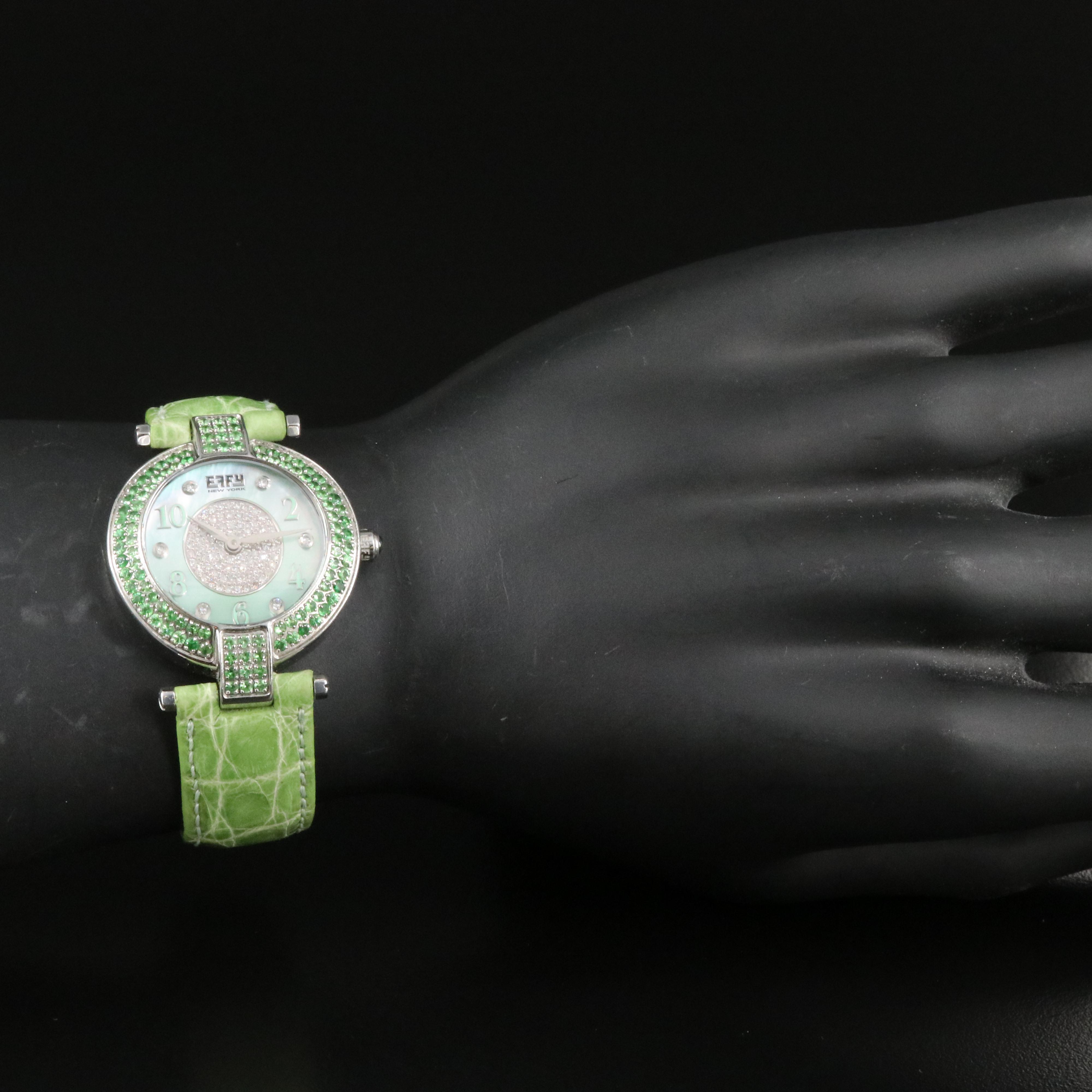 Effy Diamond & Tsavorite Quartz Watch