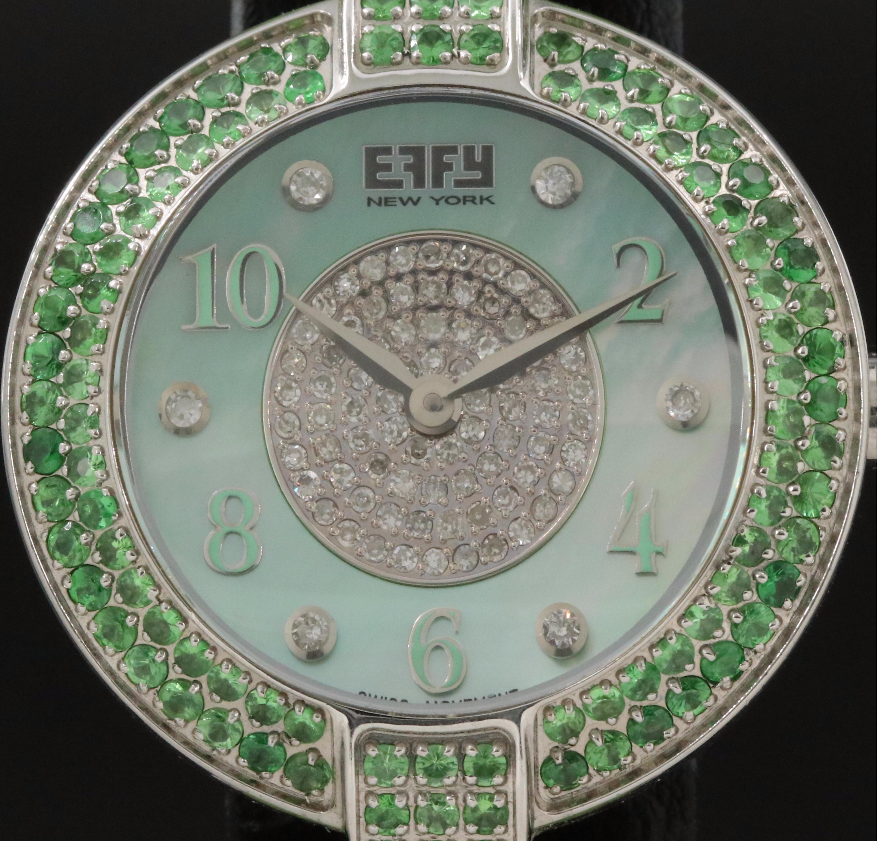 Effy Diamond & Tsavorite Quartz Watch