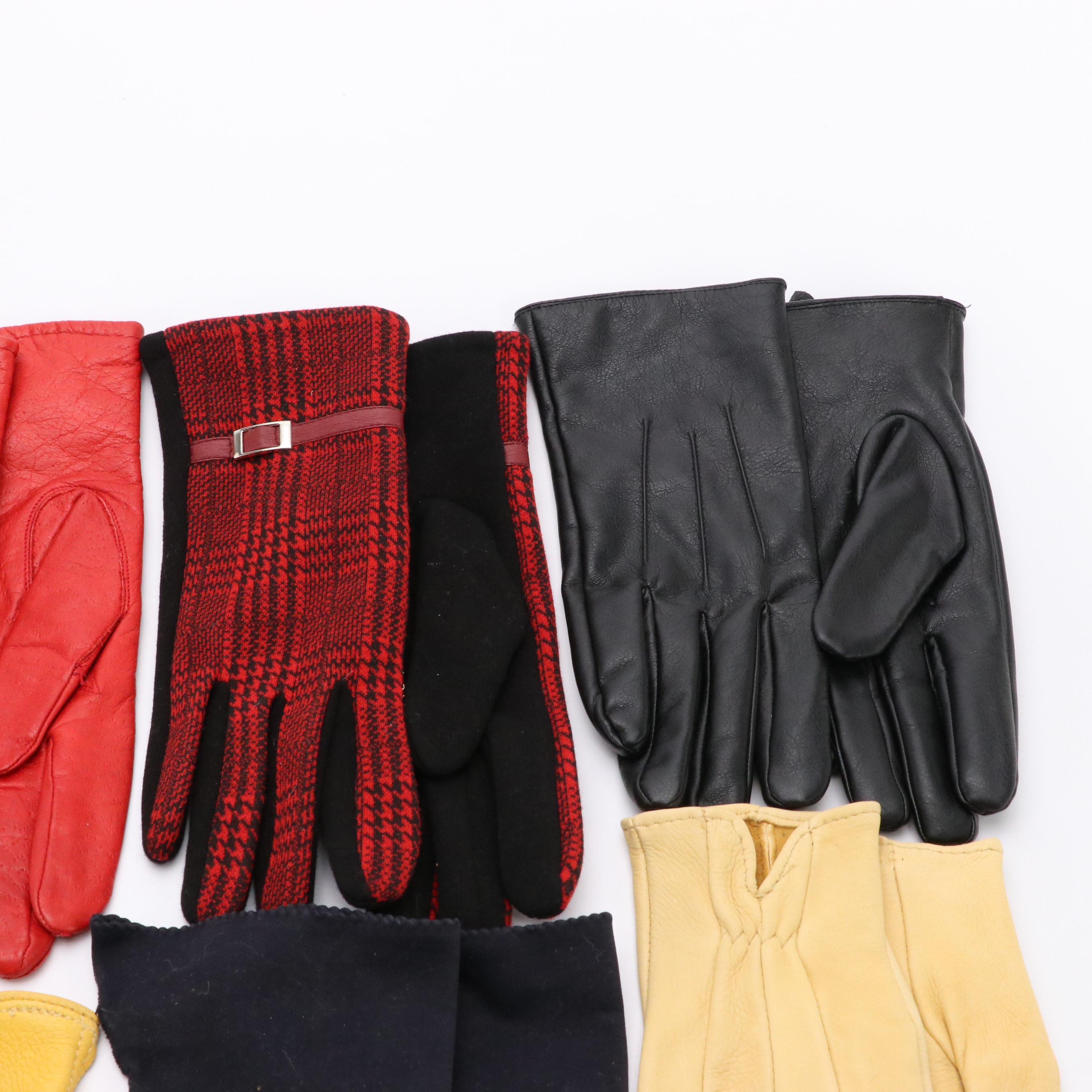 Leather and Cashmere Gloves with Shearling and Sheared Beaver Fur Trim, More