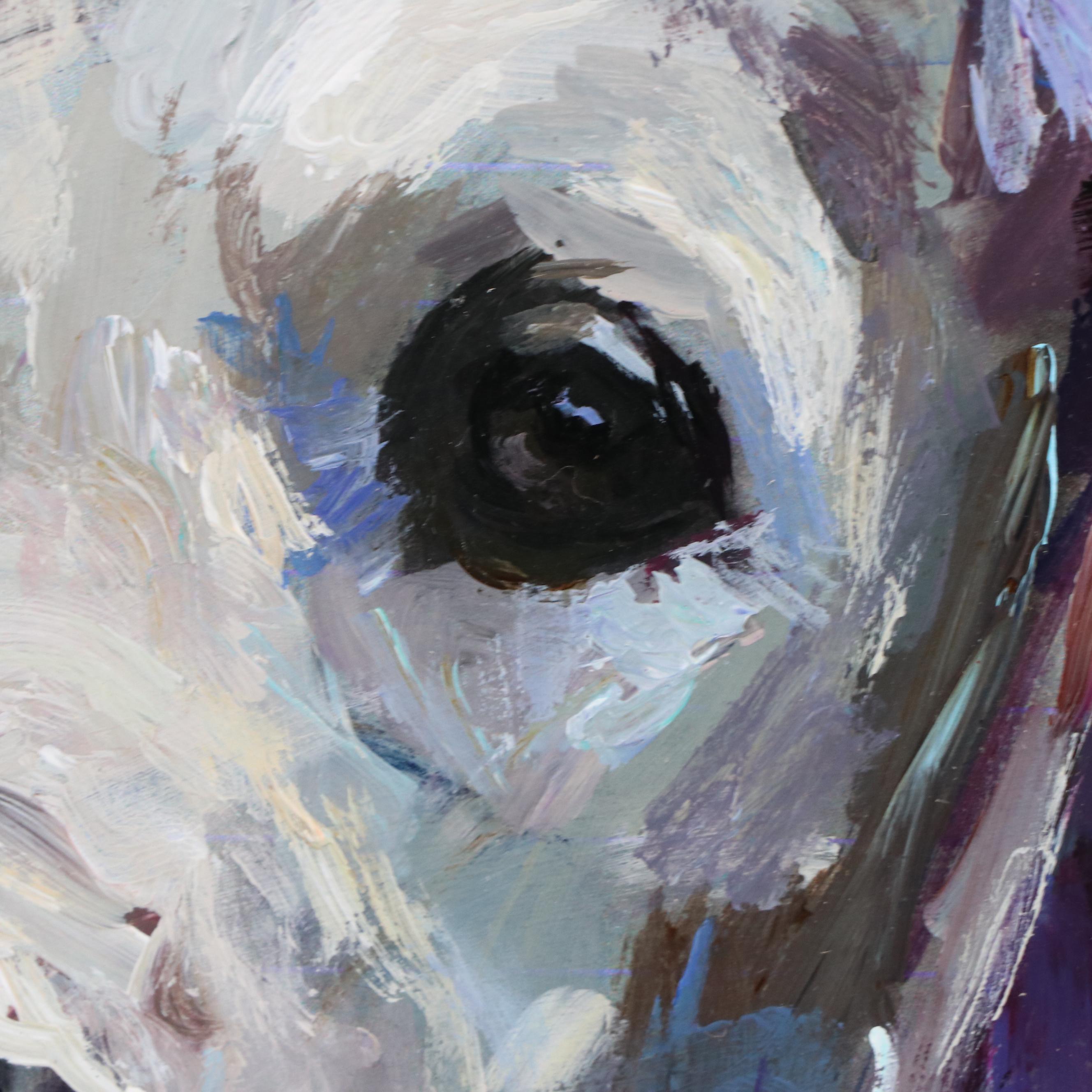 Adam Deda Oil Dog Portrait "Amigo," 2024