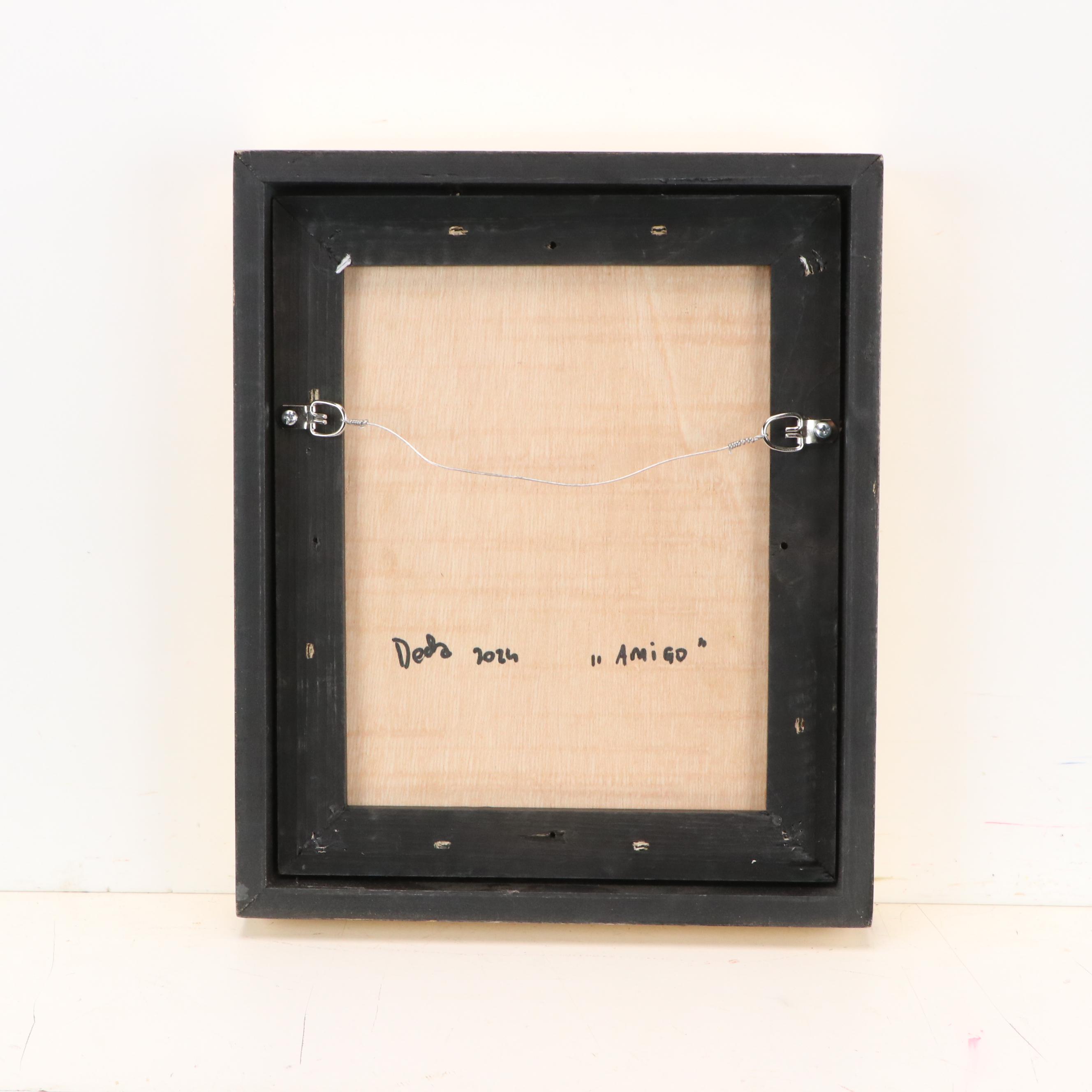 Adam Deda Oil Dog Portrait "Amigo," 2024