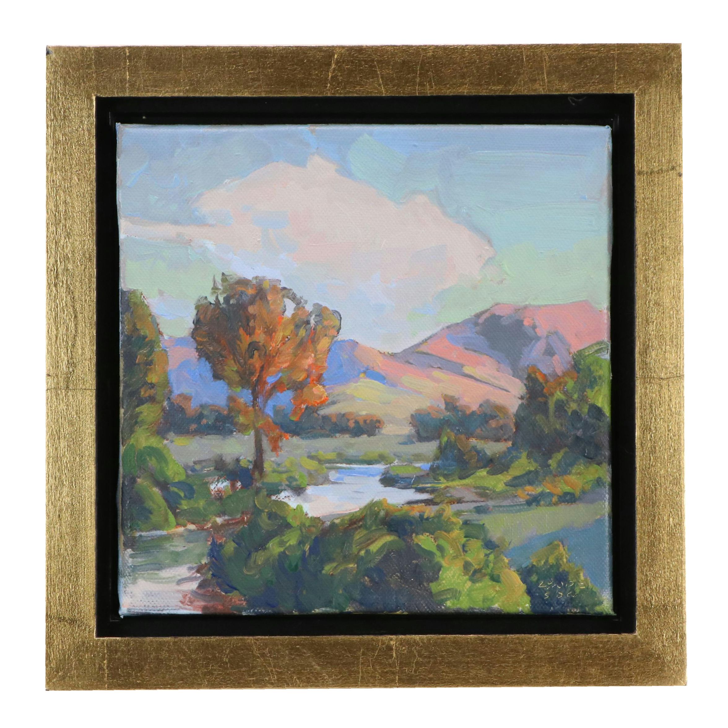 Taylor Lynde Landscape Oil Painting "Crow Creek Contentment," Circa 2024