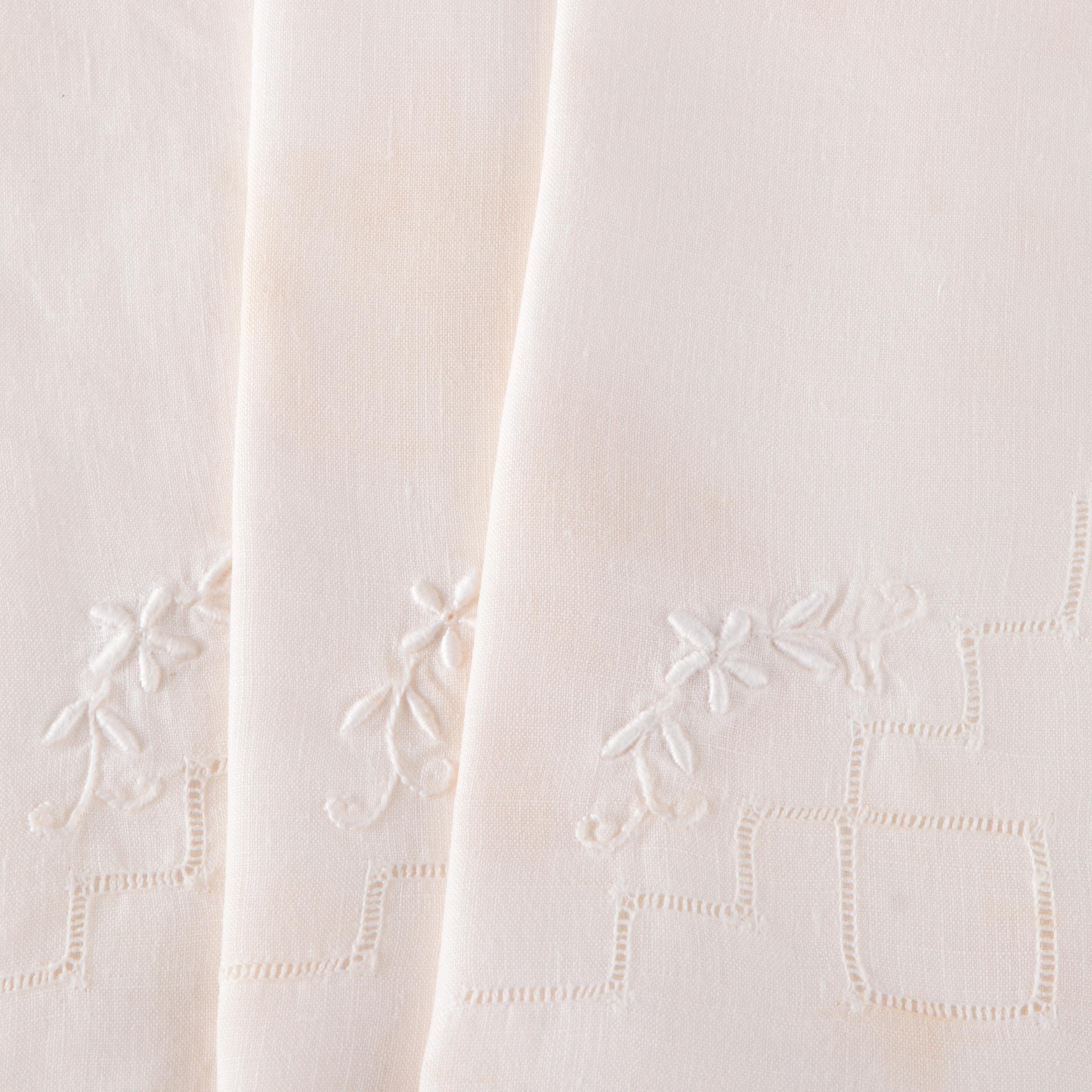 Cutwork and Machine Embroidery Linen Napkins, Tablecloths, and More Linens