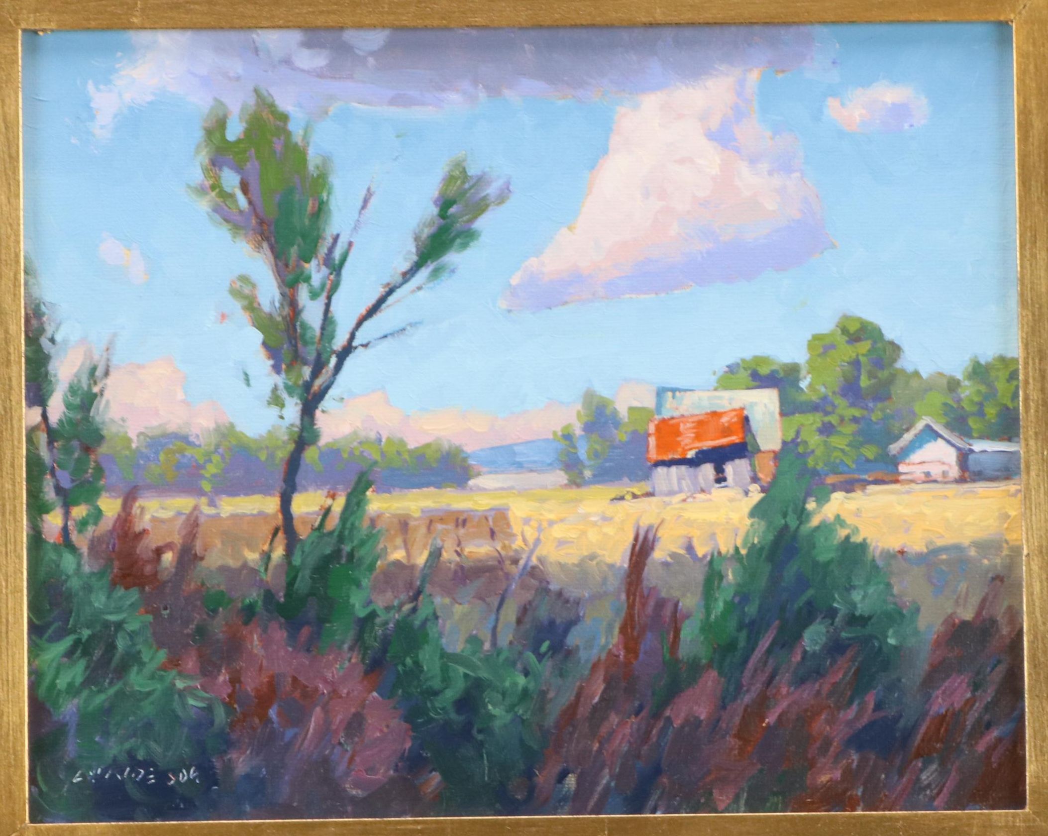 Taylor J. Lynde Farm Landscape Oil Painting, Circa 2024