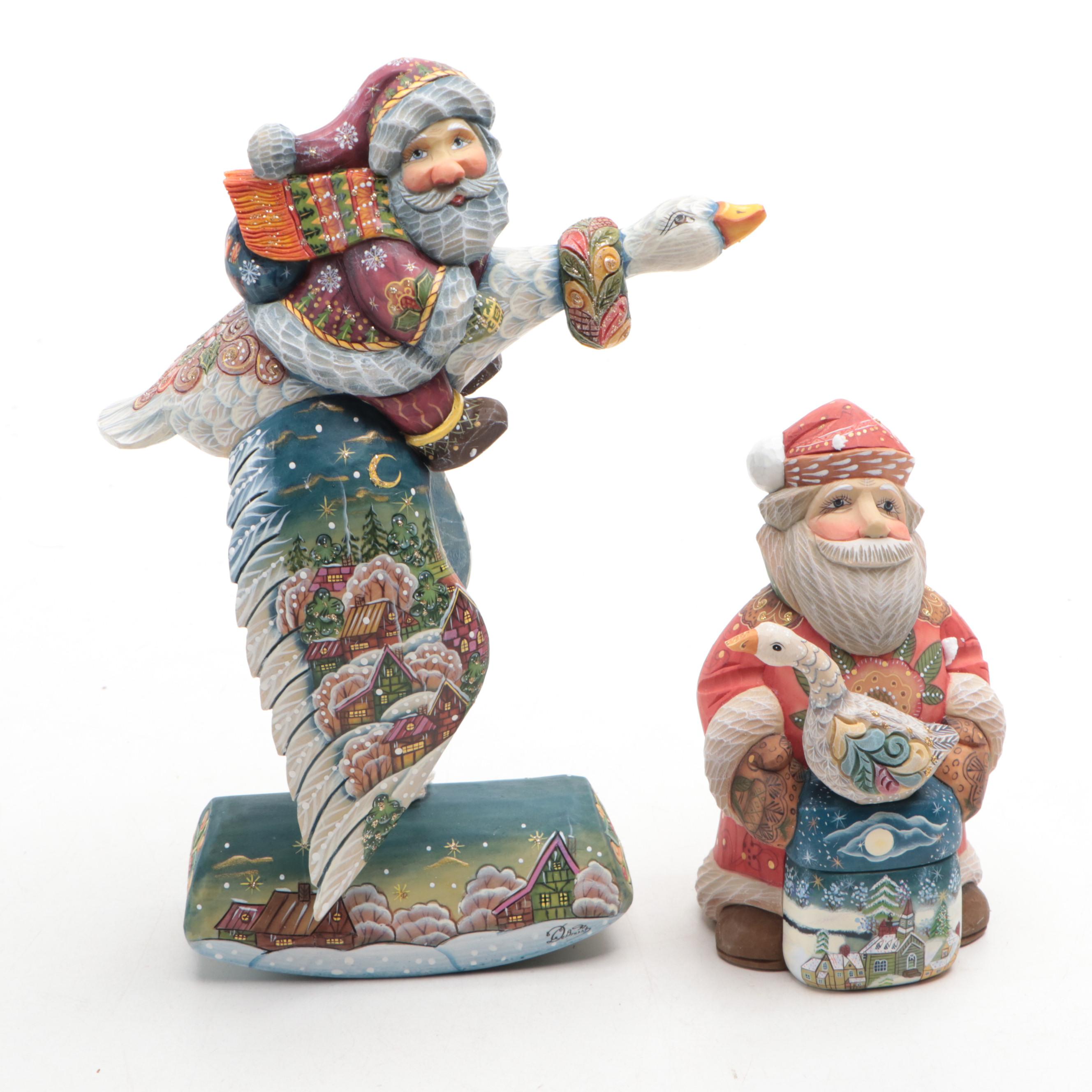 G.DeBrekht Resin Christmas Goose Series with Other Figurines and Ornaments