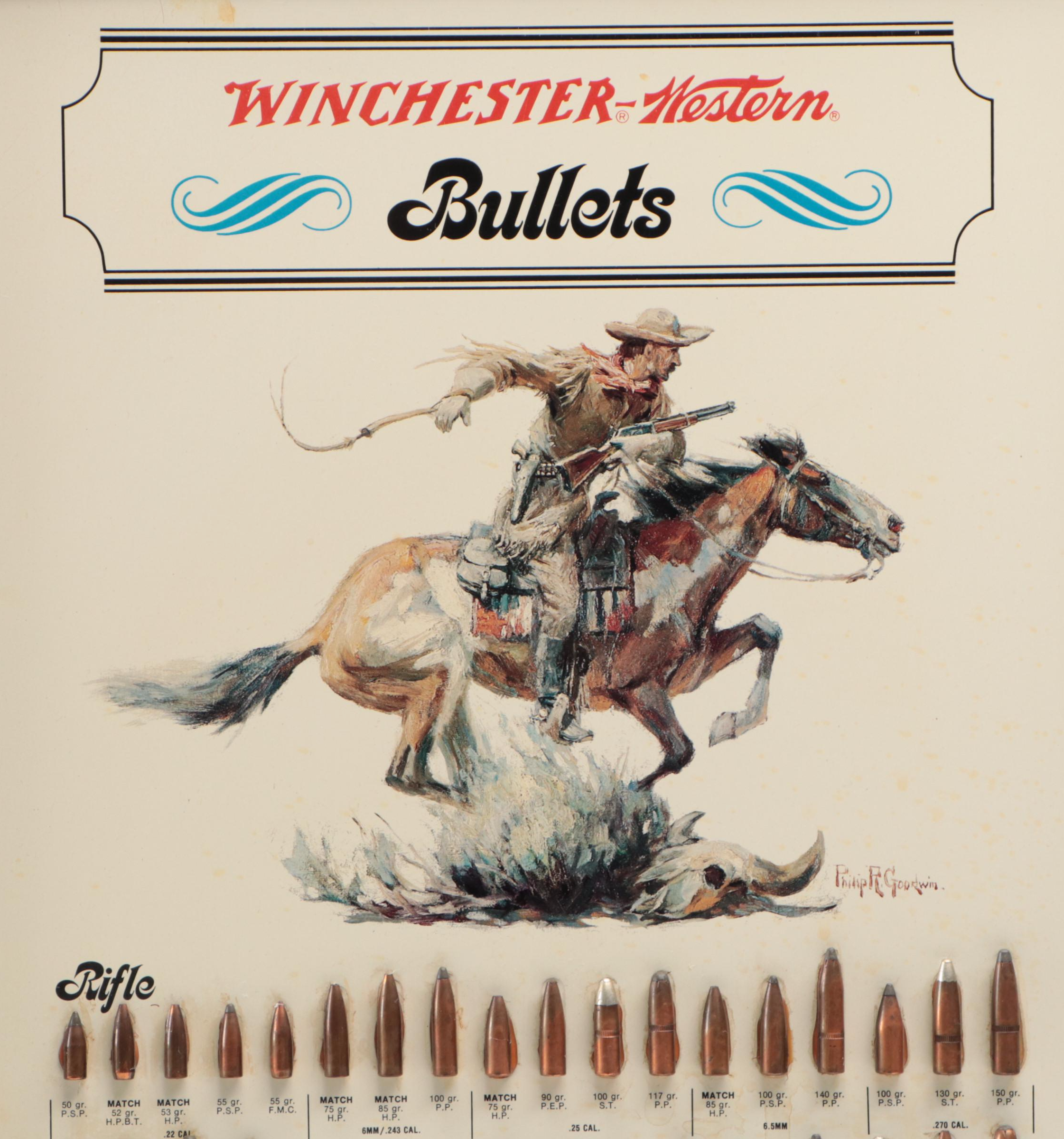 Winchester Advertising Bullet Board Display
