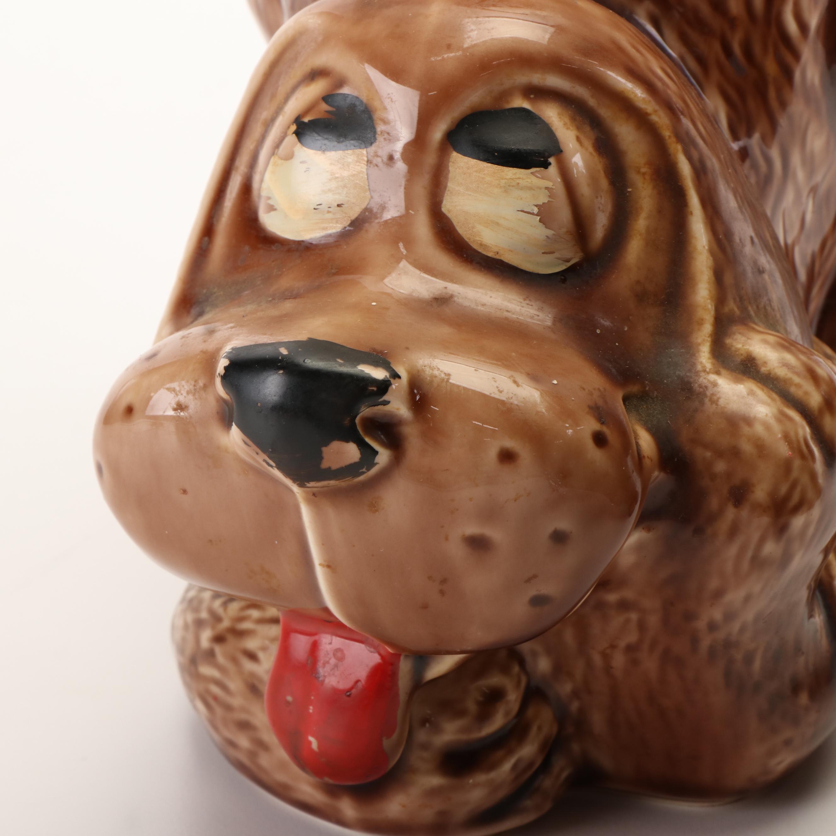 McCoy Pottery Ceramic Turtle and Dog Cookie Jars