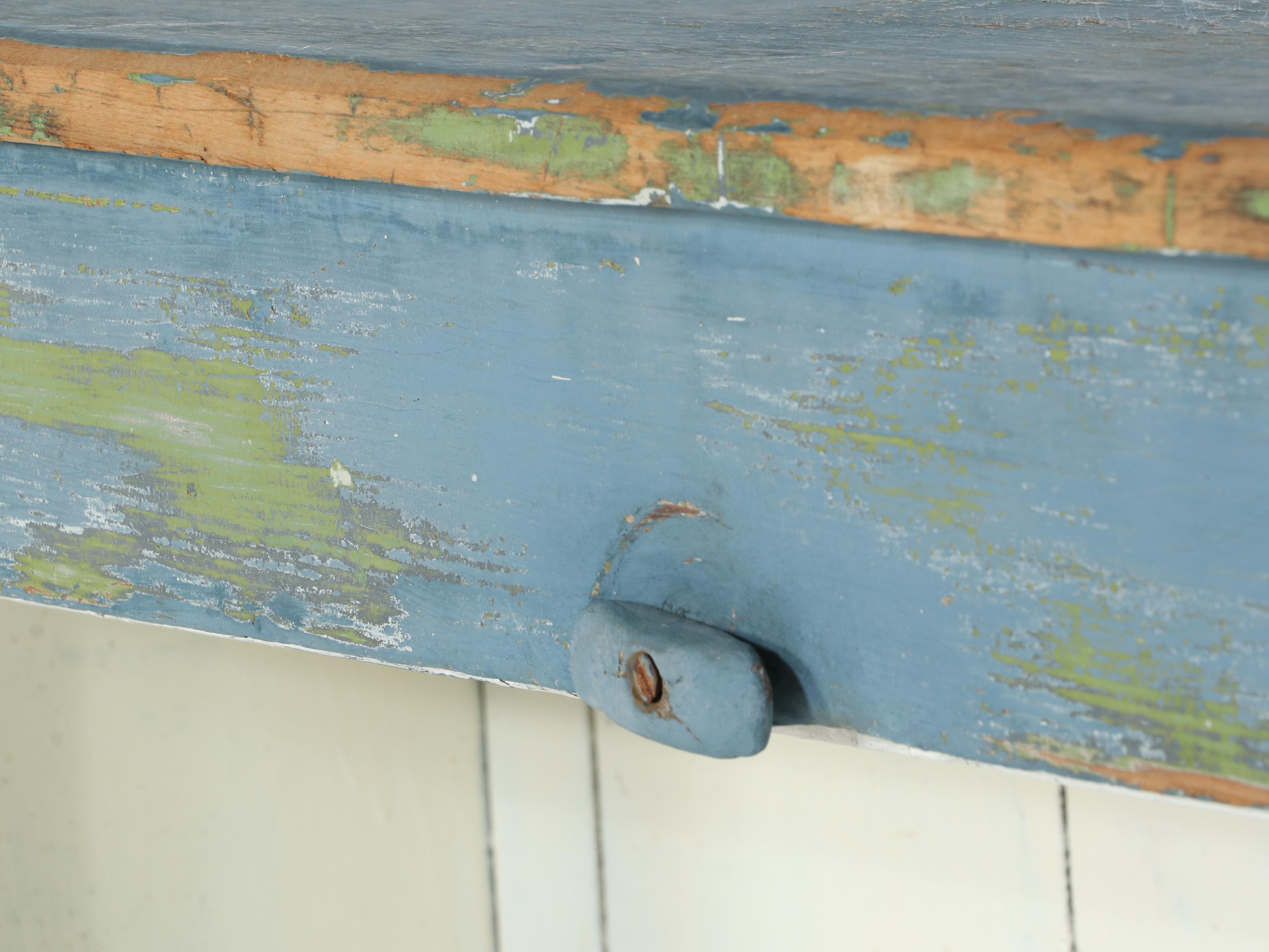 American Primitive Paint-Decorated Cupboard, 19th Century