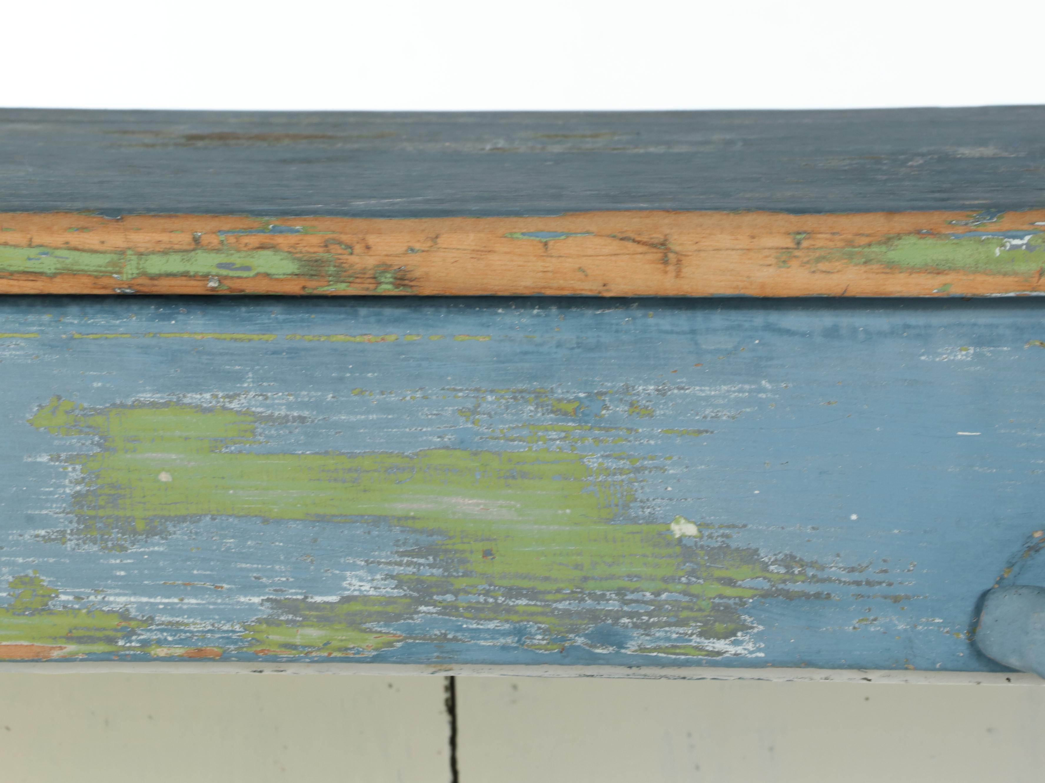 American Primitive Paint-Decorated Cupboard, 19th Century