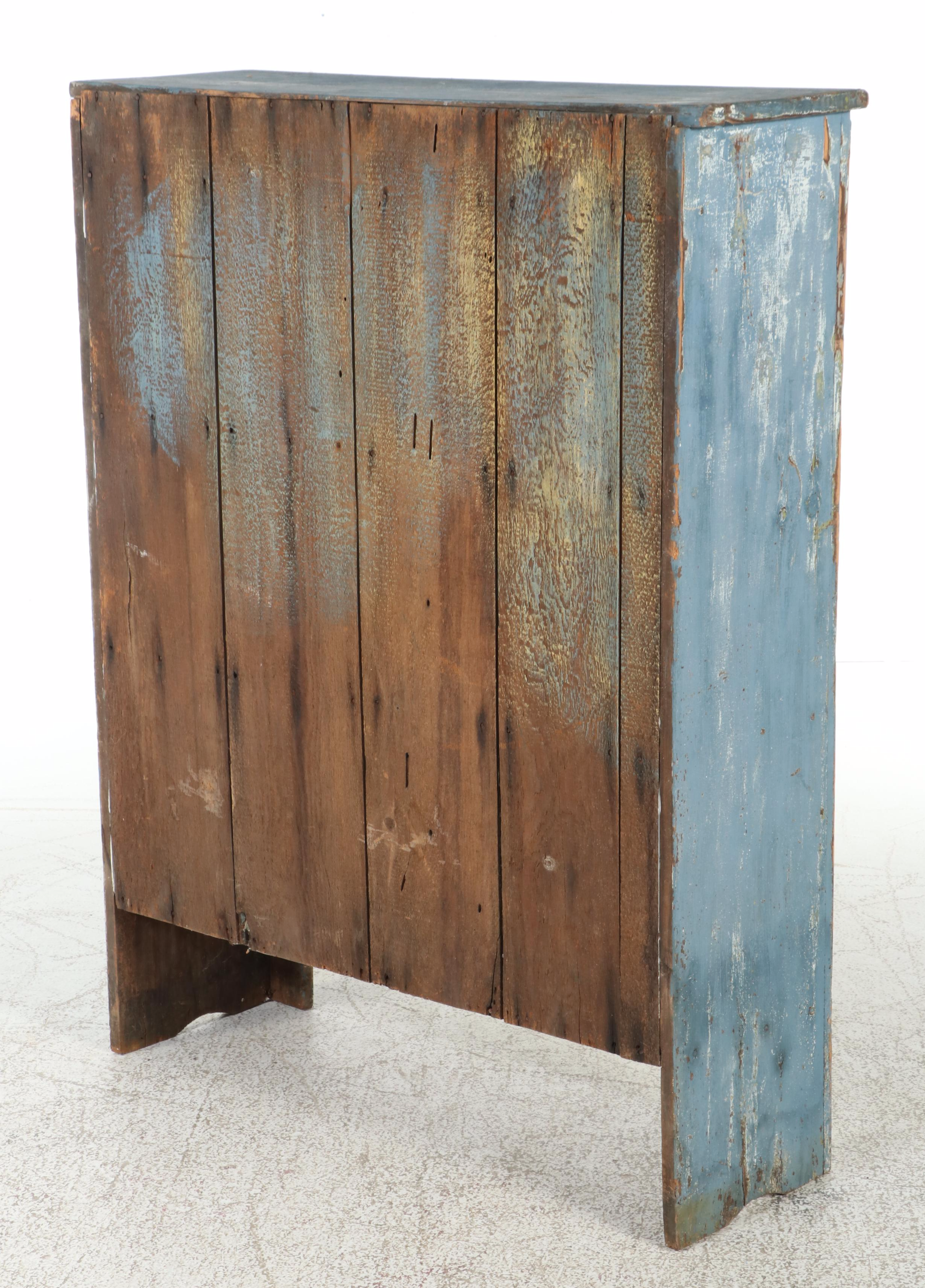 American Primitive Paint-Decorated Cupboard, 19th Century