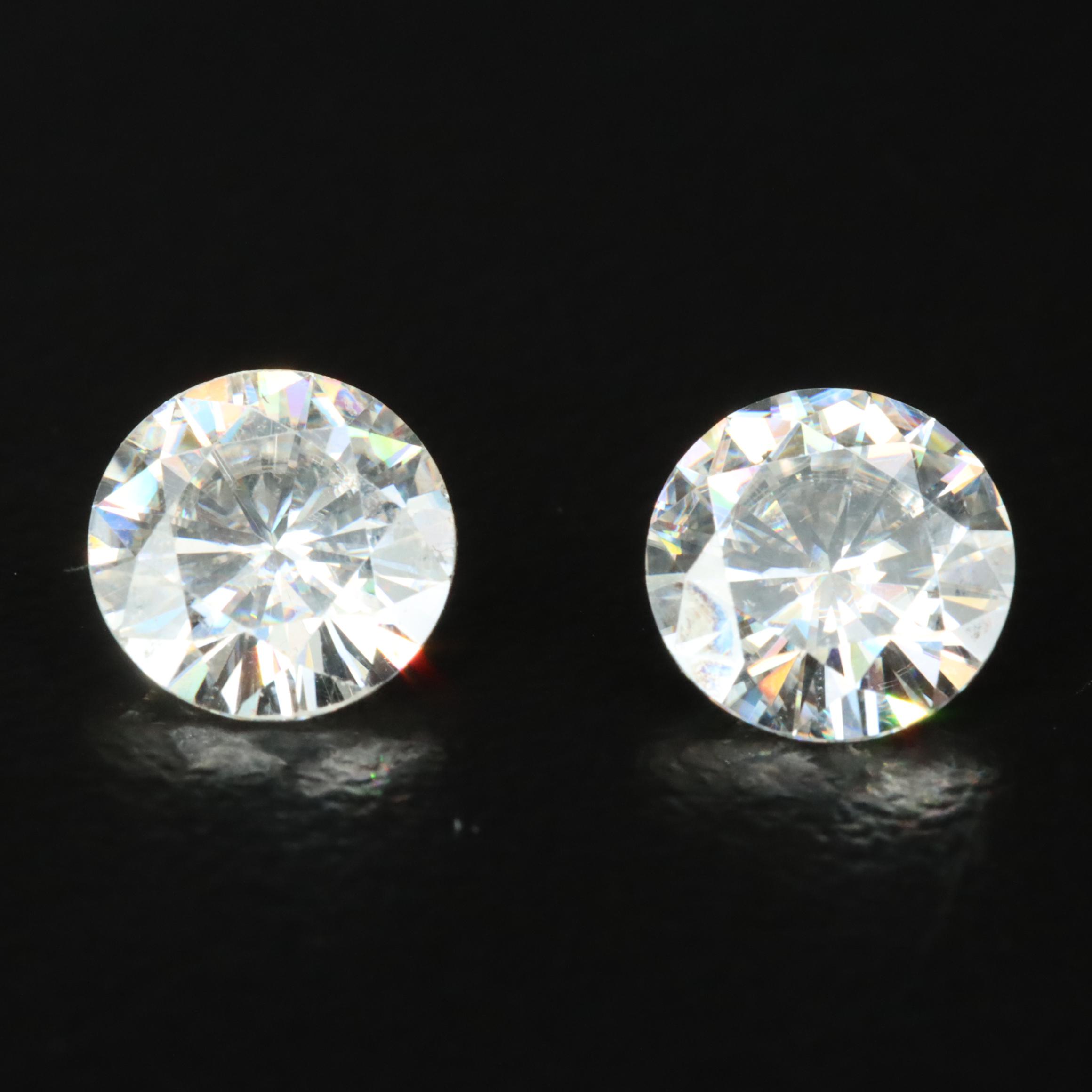 Loose 1.73 CTW Moissanite Matched Pair