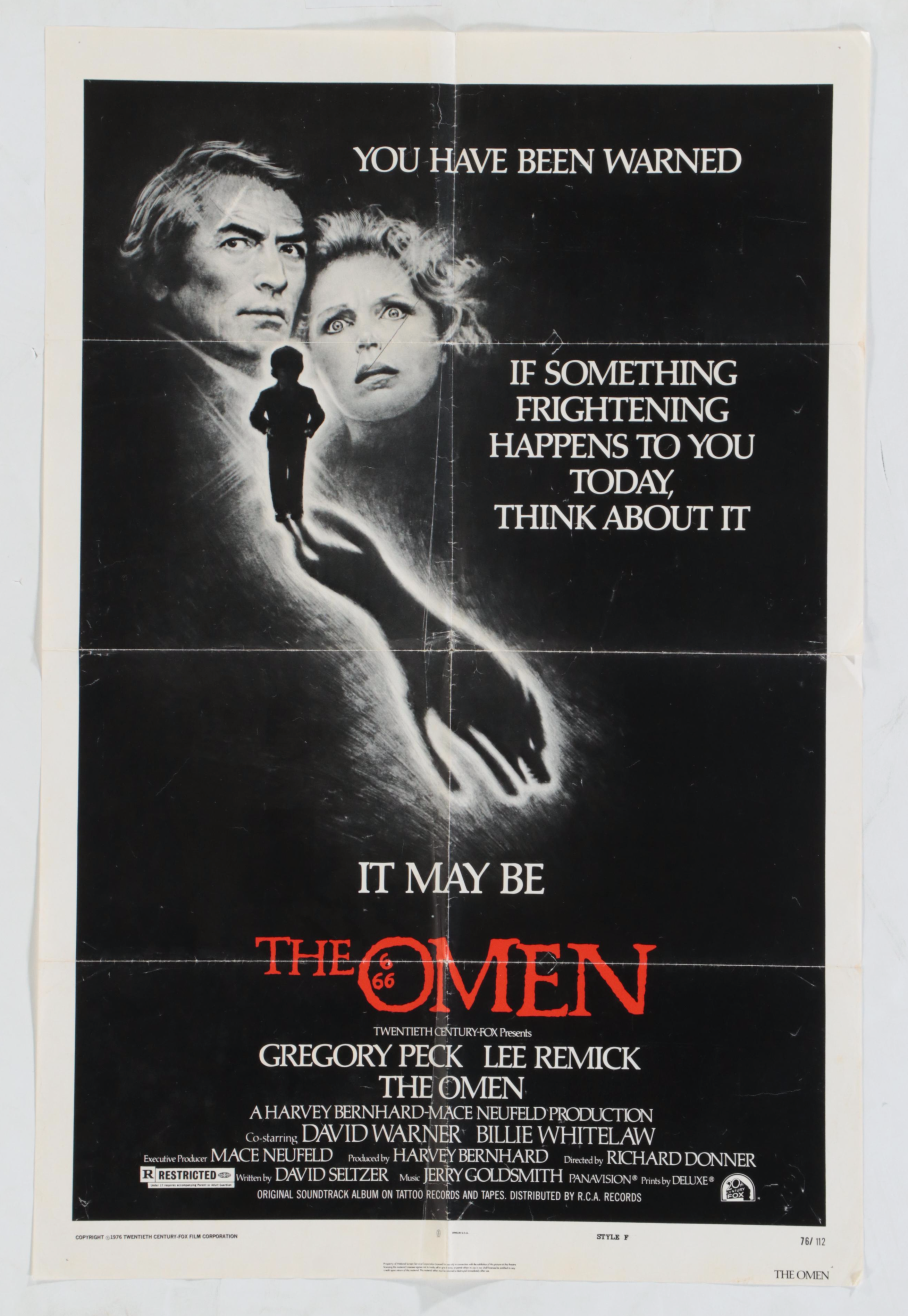 1970s Movie Poster Collection Including "The Omen"