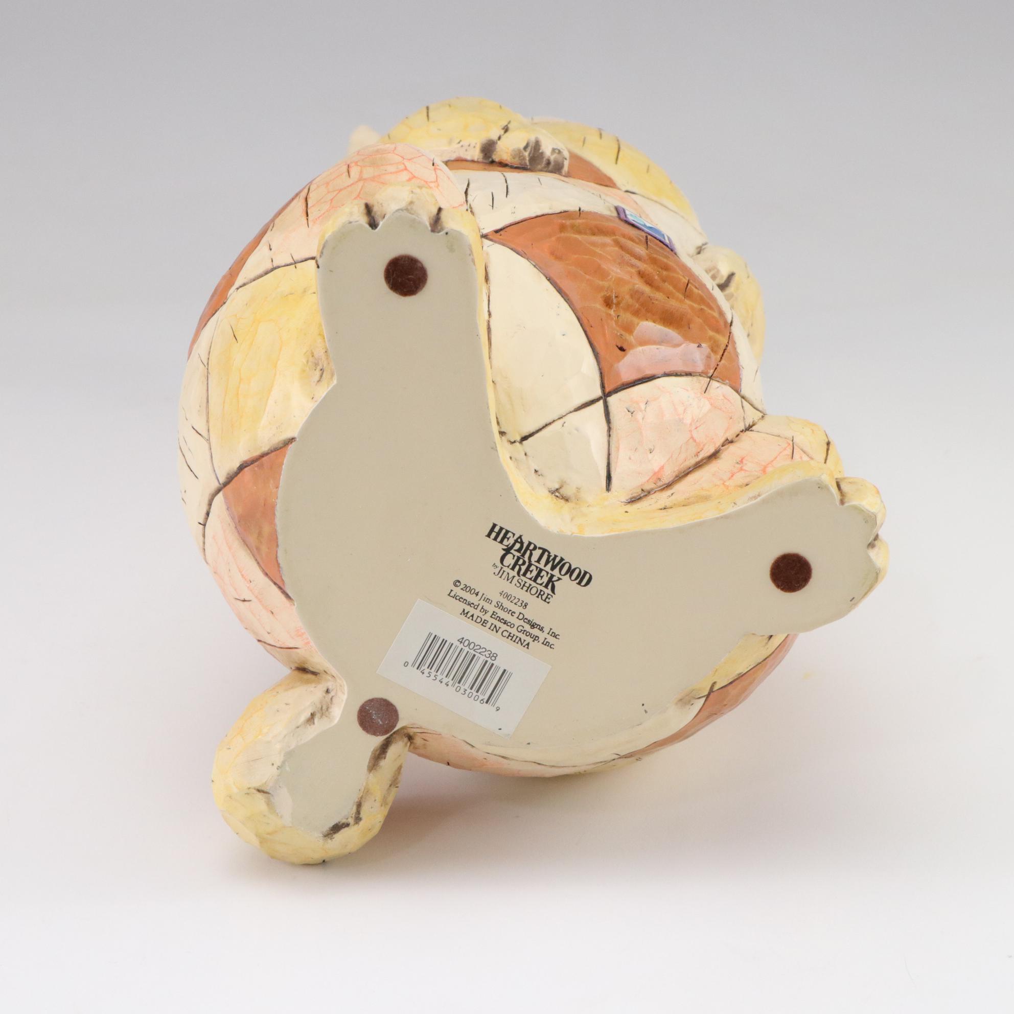 Jim Shore Rabbit Garden Statue with Cat Birdhouse