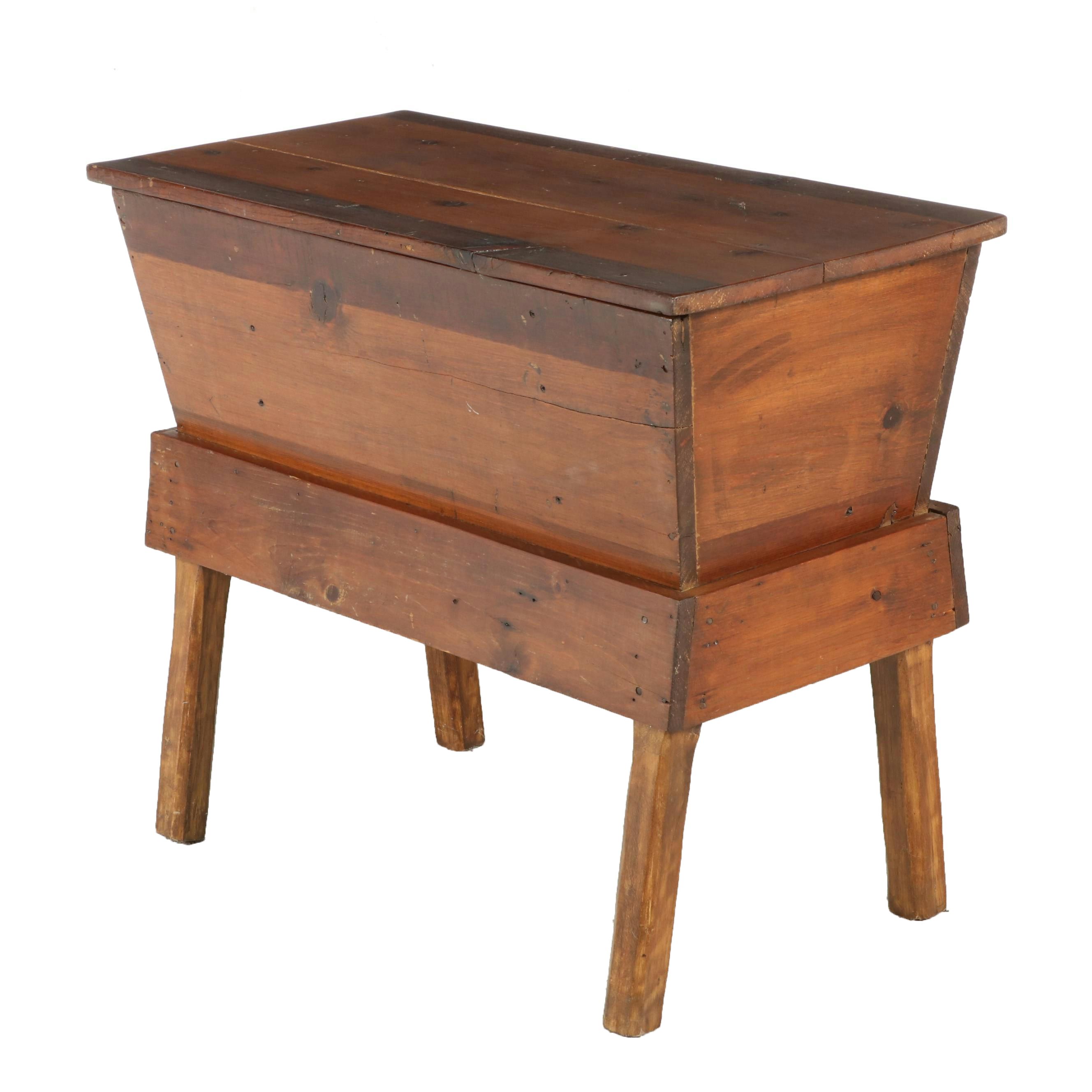 American Primitive Pine Dough Bin-on-Stand