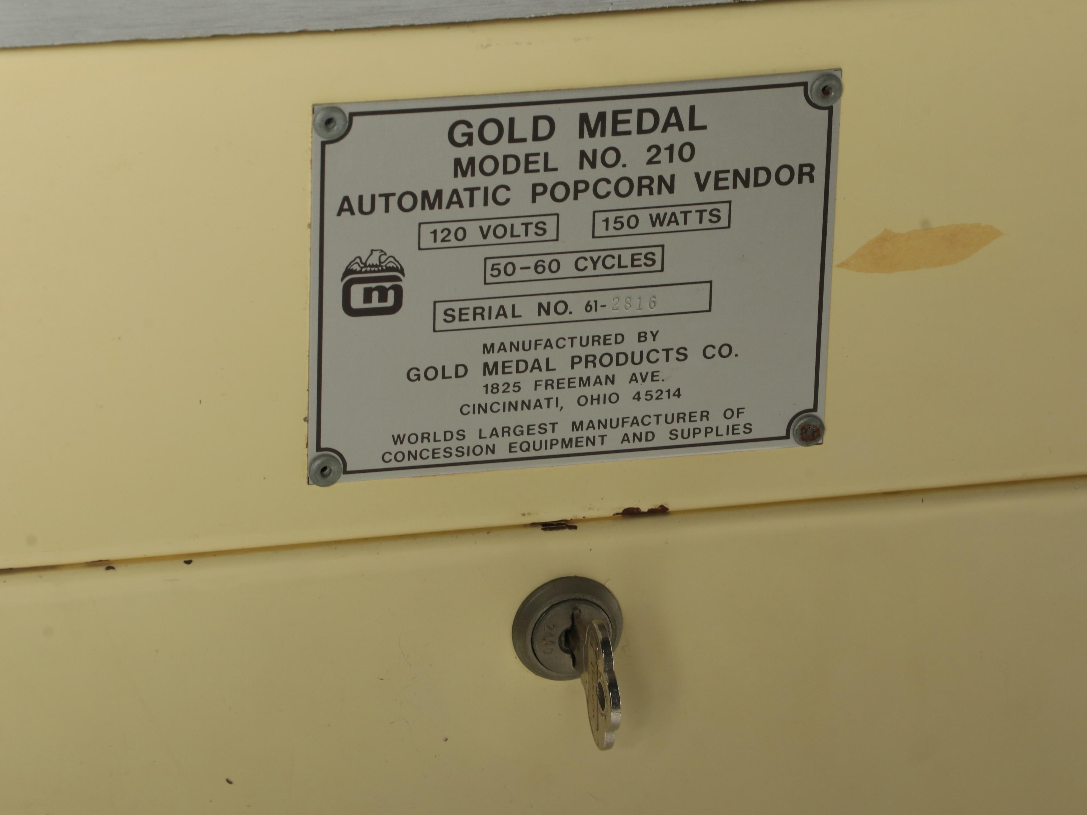 Gold Medal "Model 210" Automatic Popcorn Vendor, Mid-20th Century
