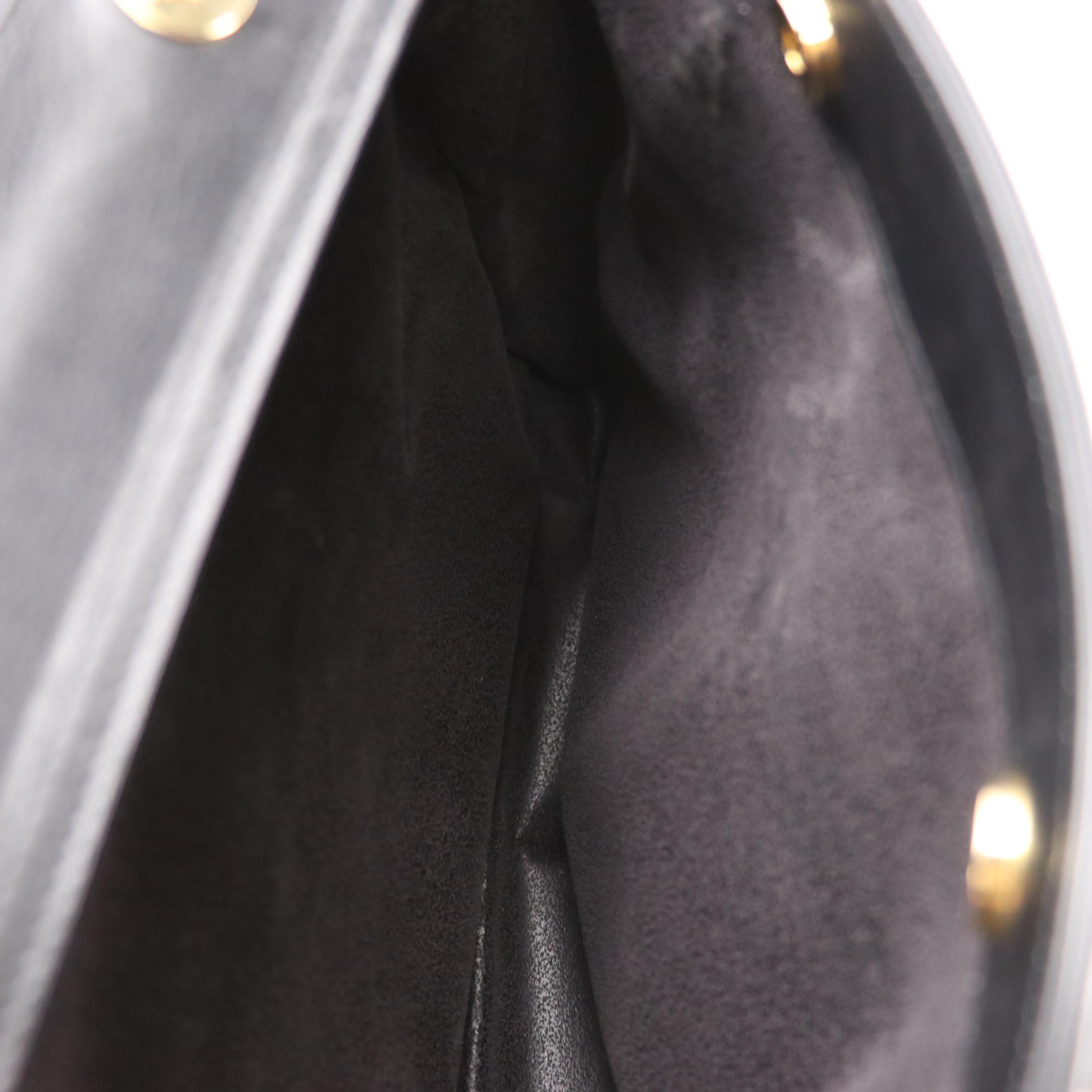 Gucci Bamboo Black Leather Tote Bag