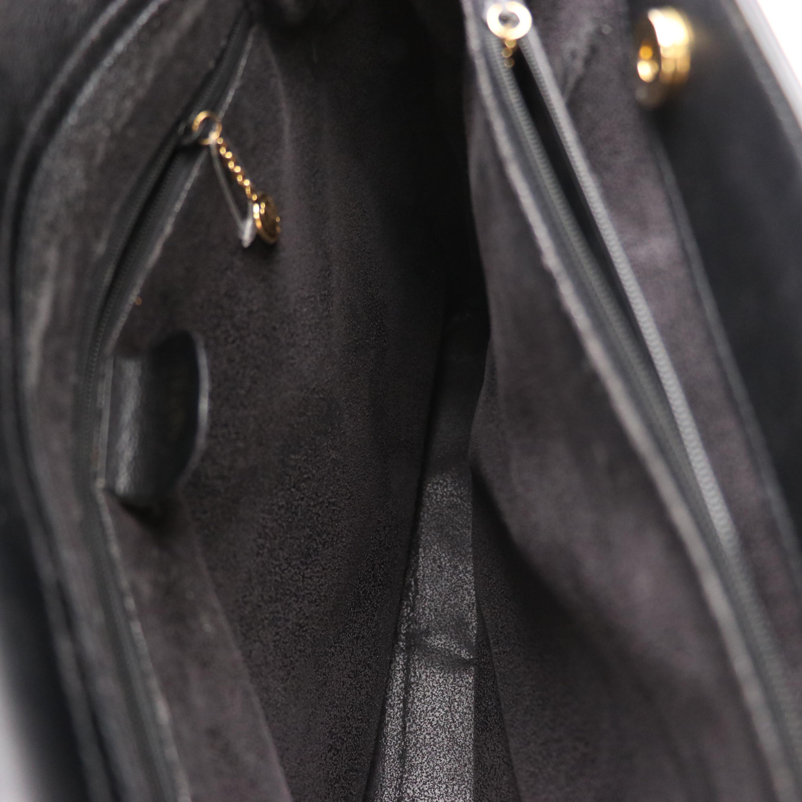 Gucci Bamboo Black Leather Tote Bag