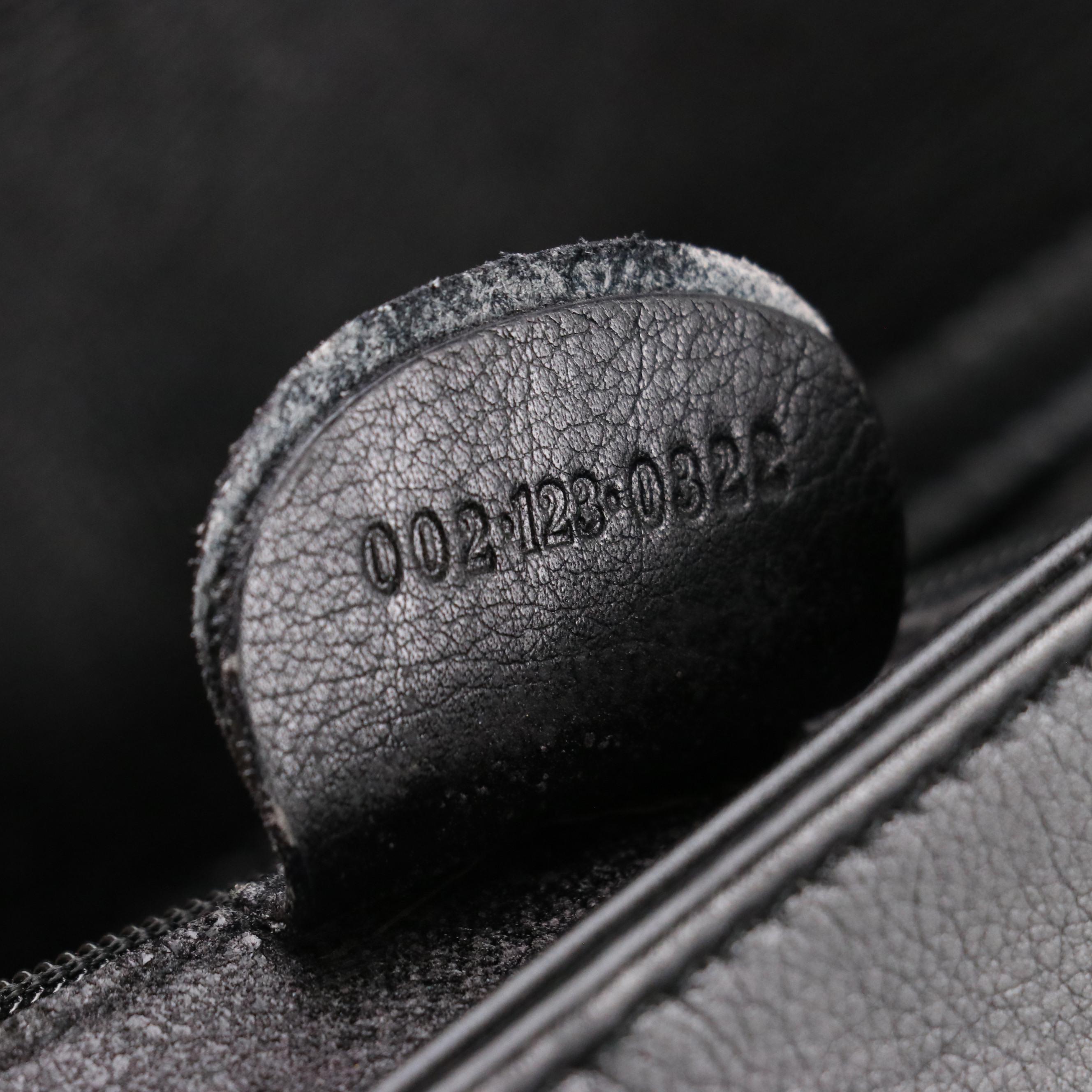 Gucci Bamboo Black Leather Tote Bag