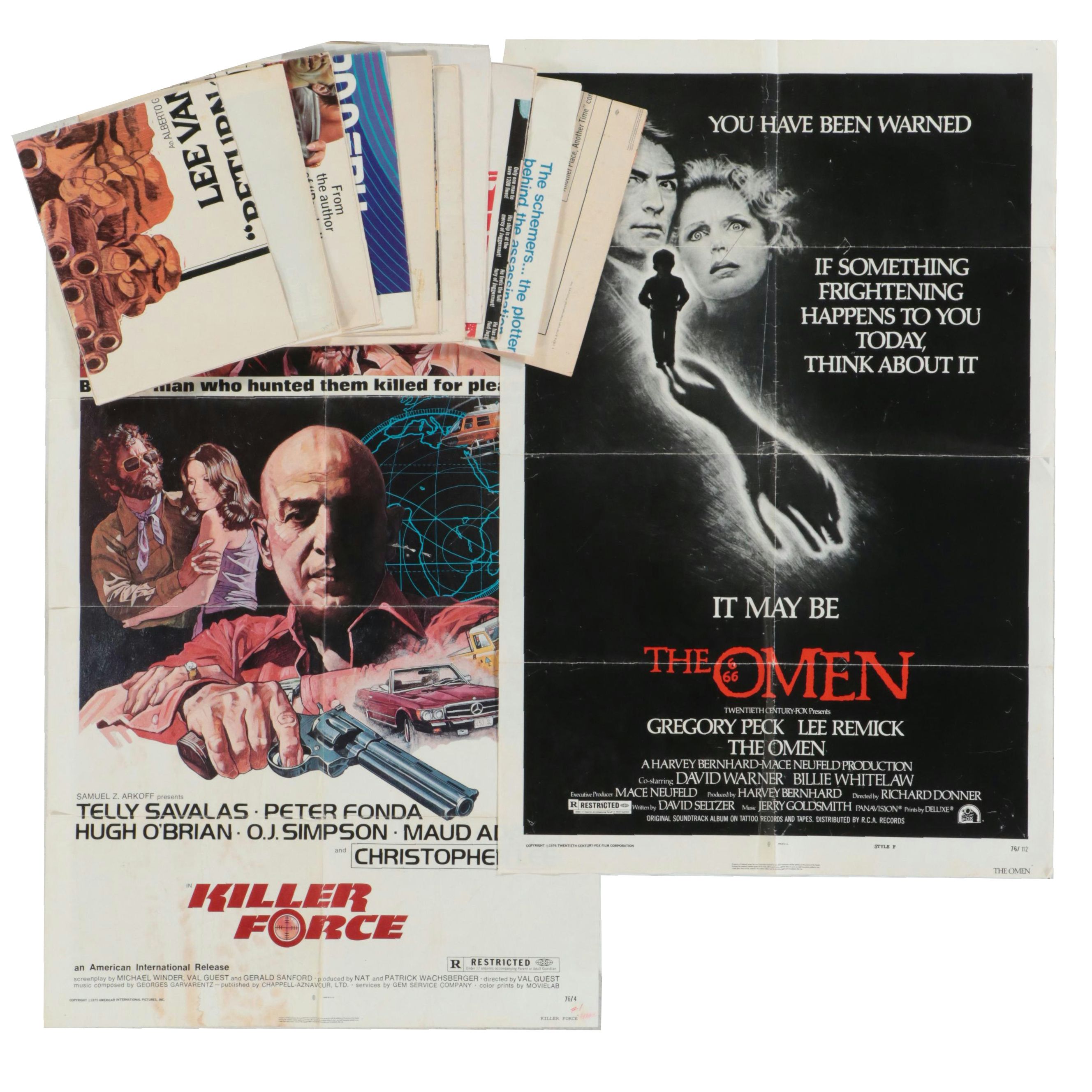 1970s Movie Poster Collection Including "The Omen"