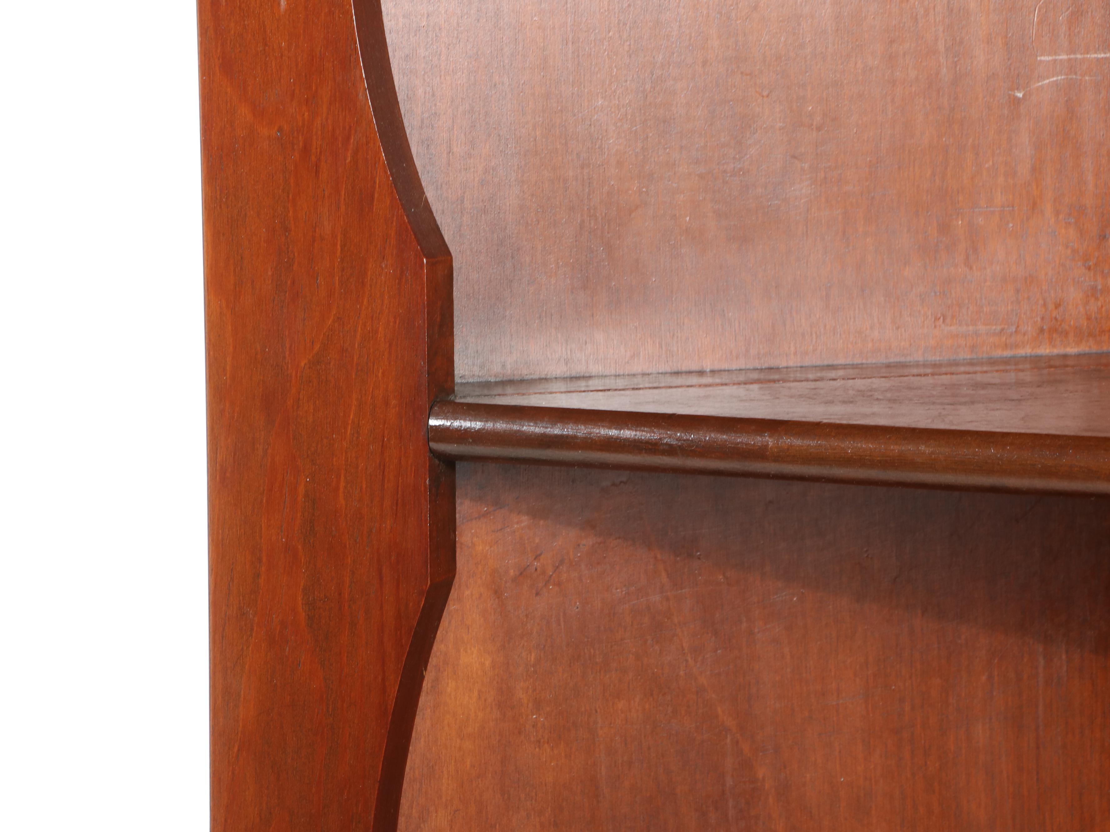 American Colonial Style Pine Corner Cupboard, Mid-20th Century