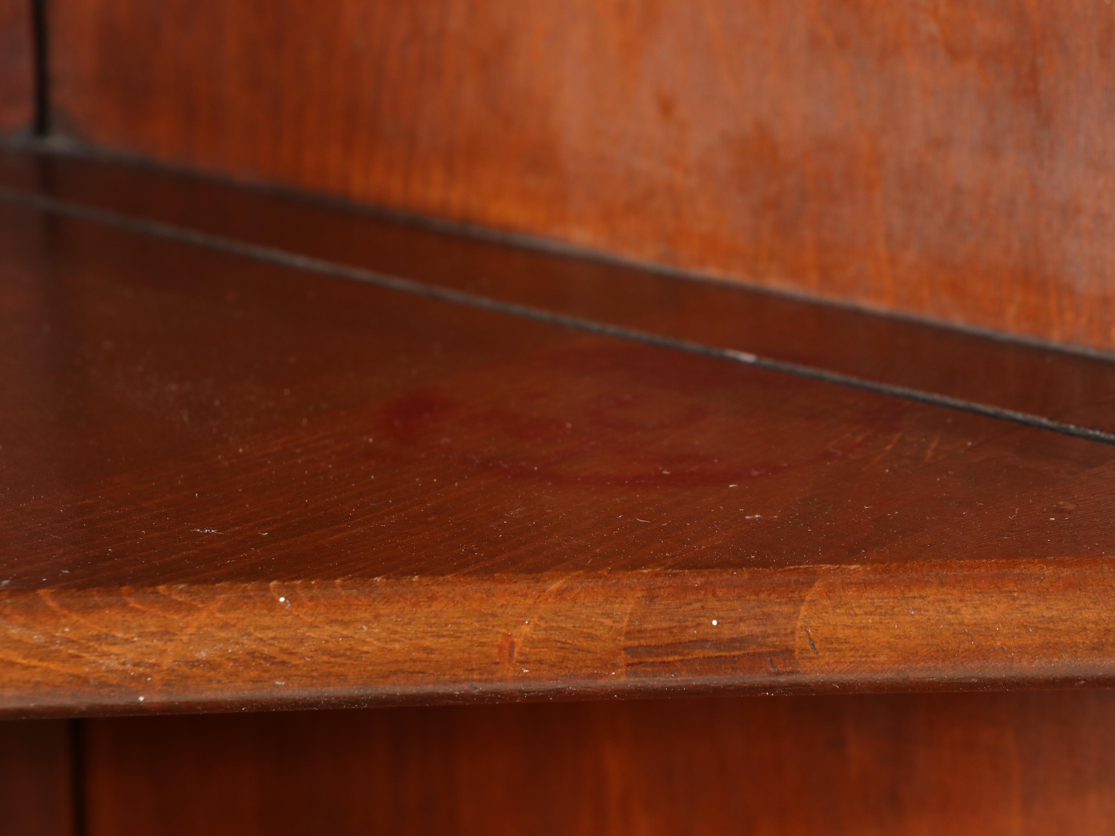 American Colonial Style Pine Corner Cupboard, Mid-20th Century