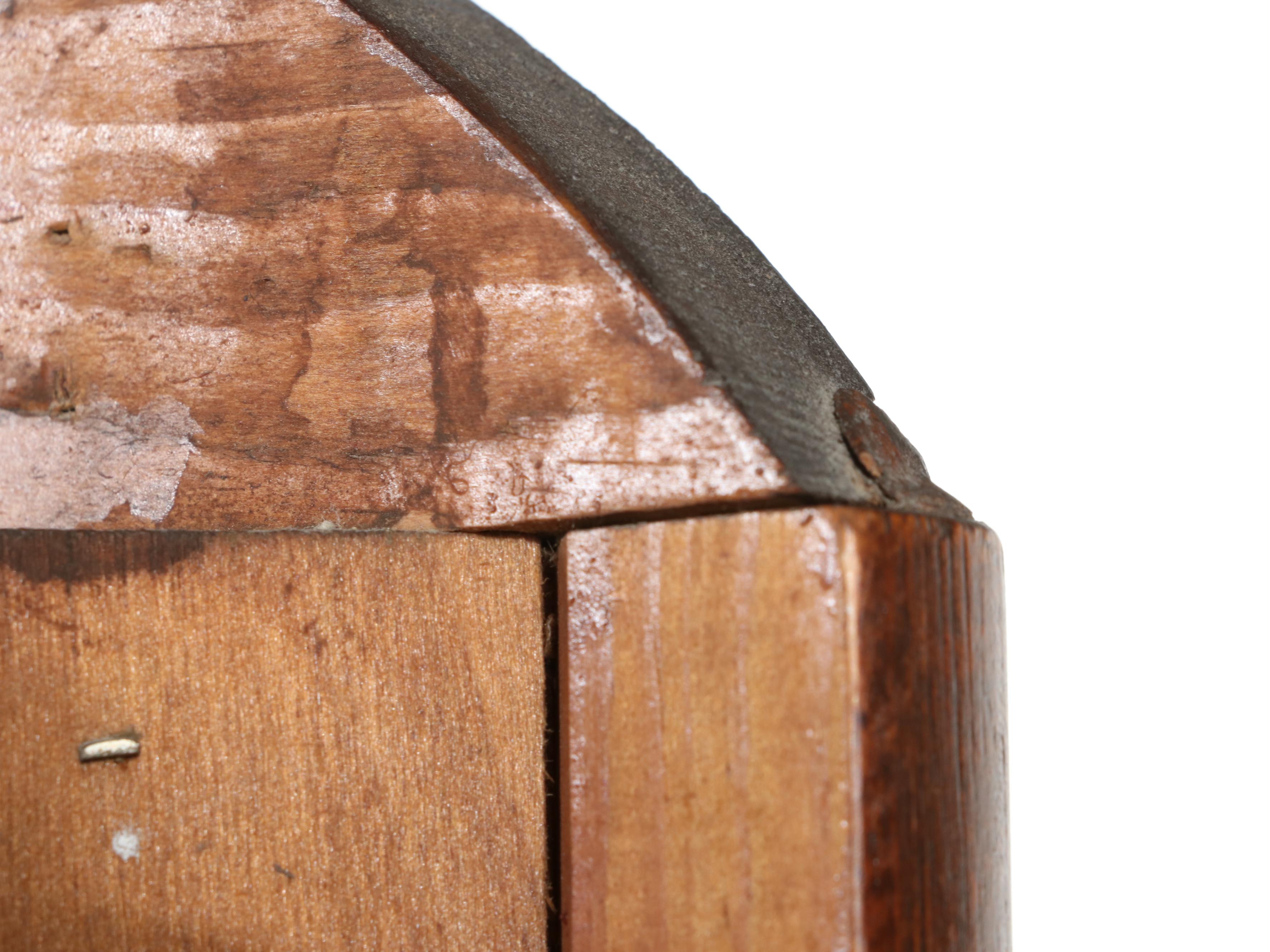 American Colonial Style Pine Corner Cupboard, Mid-20th Century