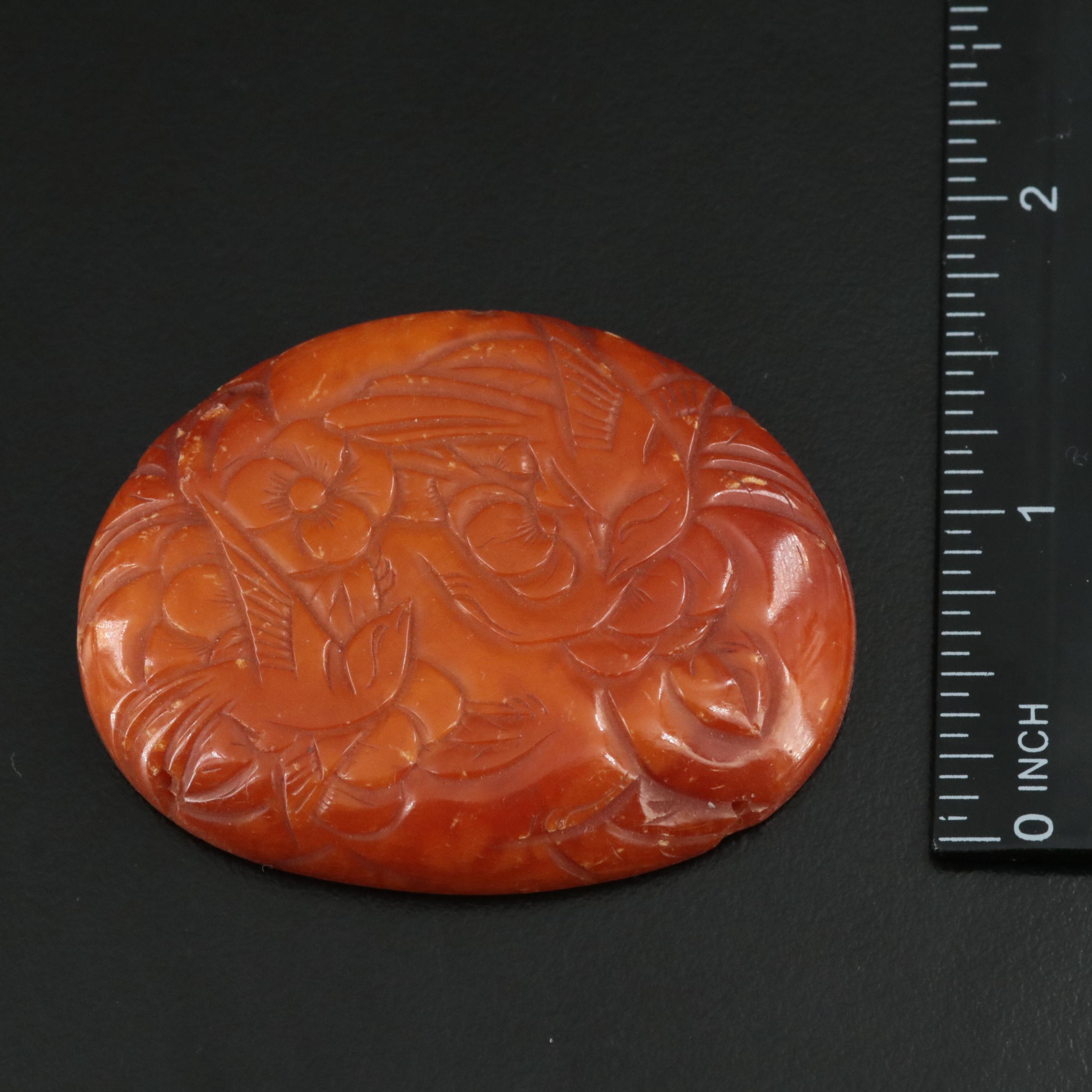 Copal Graduated Necklace, Amber Brooch and Loose Carved Copal