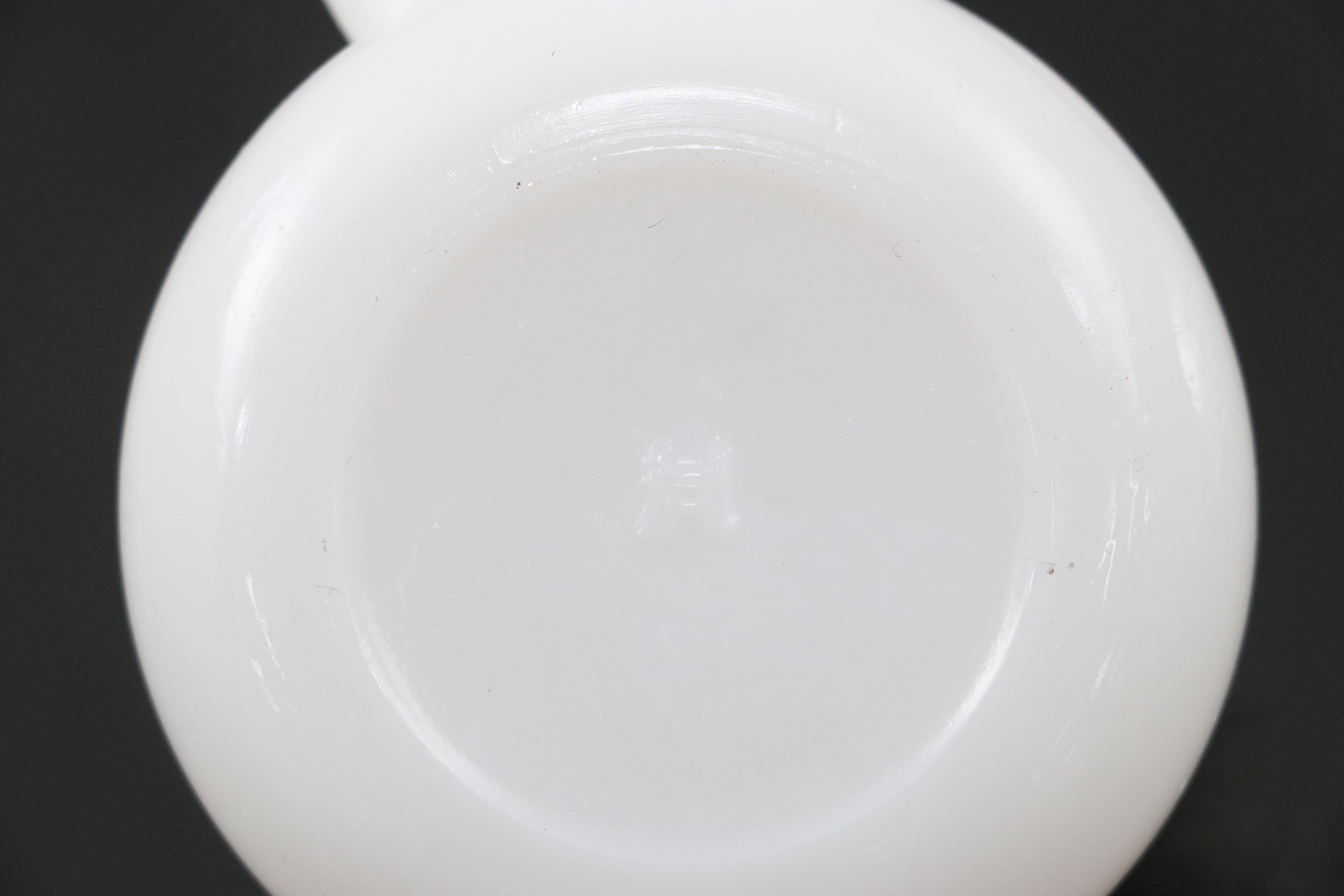 Hazel Atlas Milk Glass Tom & Jerry Punch Set, Mid to Late 20th Century