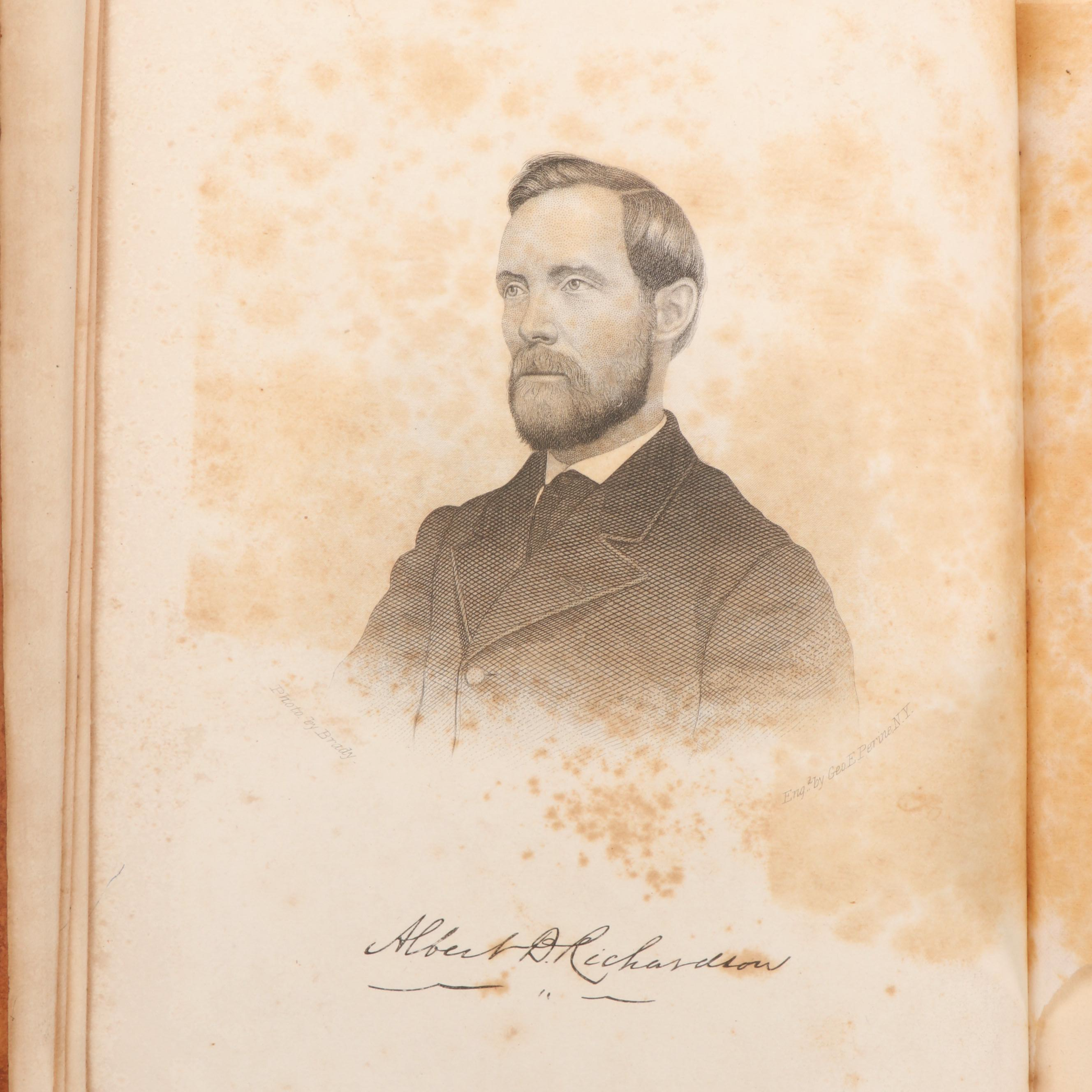Leather Bound "The Secret Service" by Albert D. Richardson, 1865