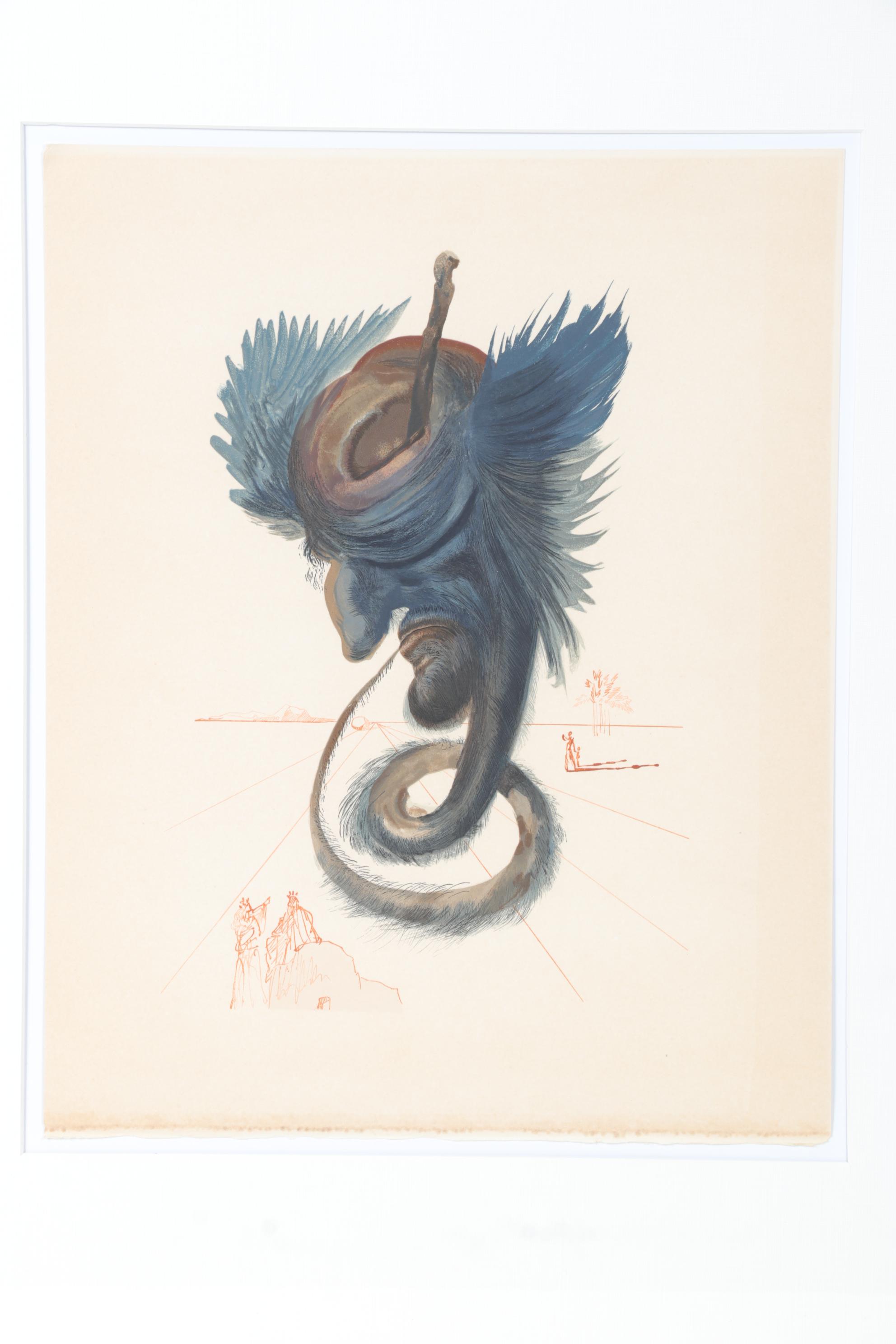 Salvador Dalí Wood Engraving "Devins et Sorciers"