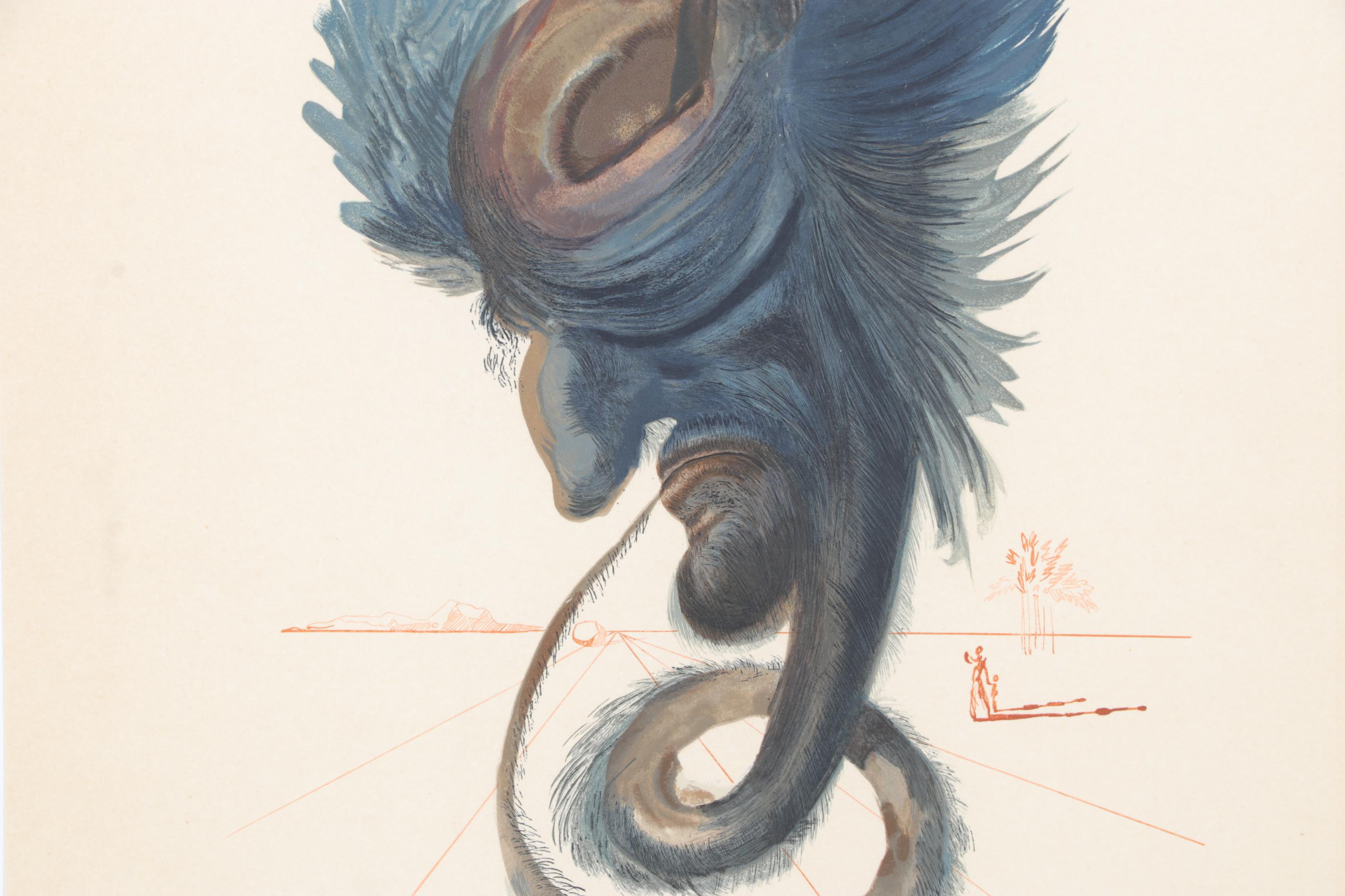 Salvador Dalí Wood Engraving "Devins et Sorciers"