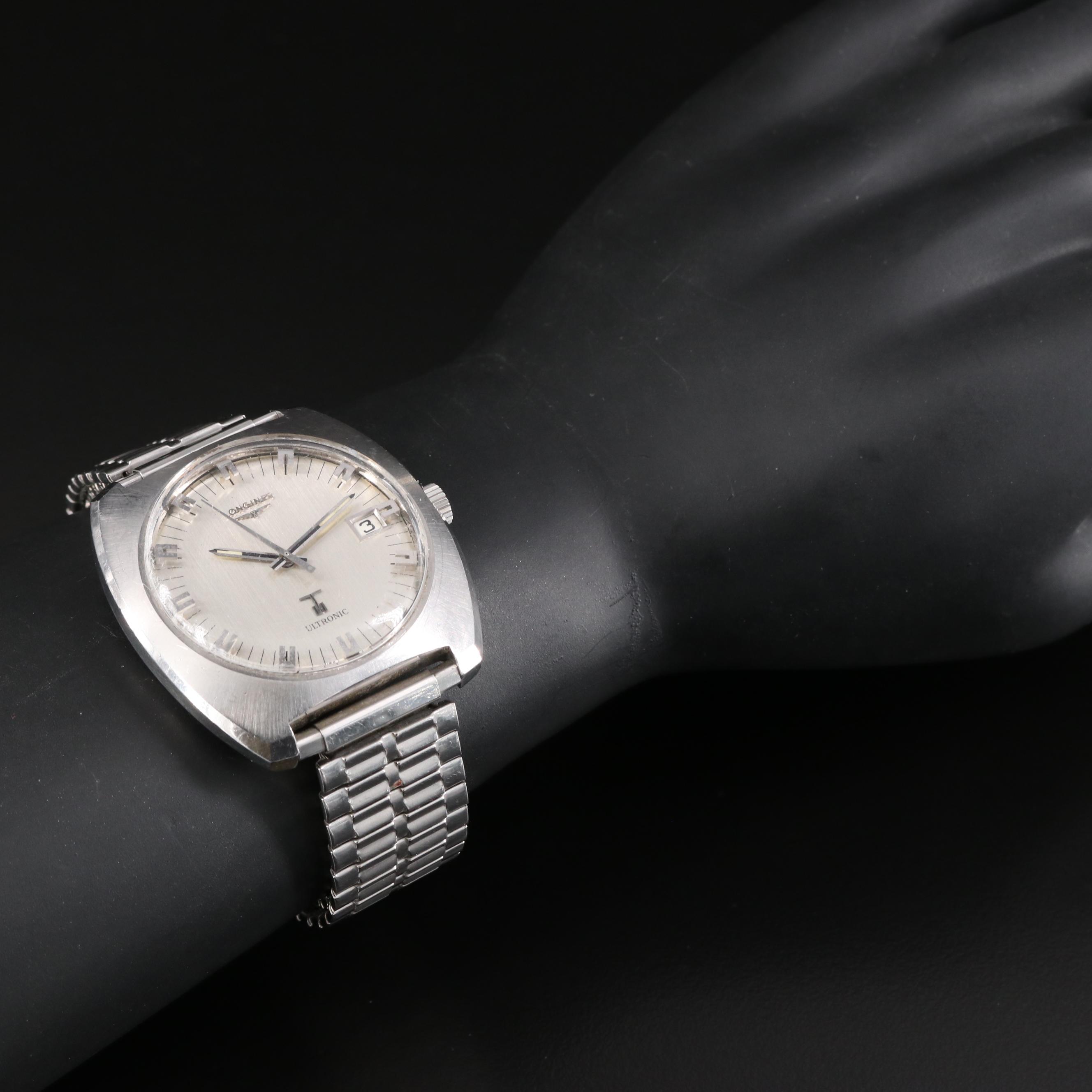 Vintage Longines Ultronic Date Stainless Steel Watch