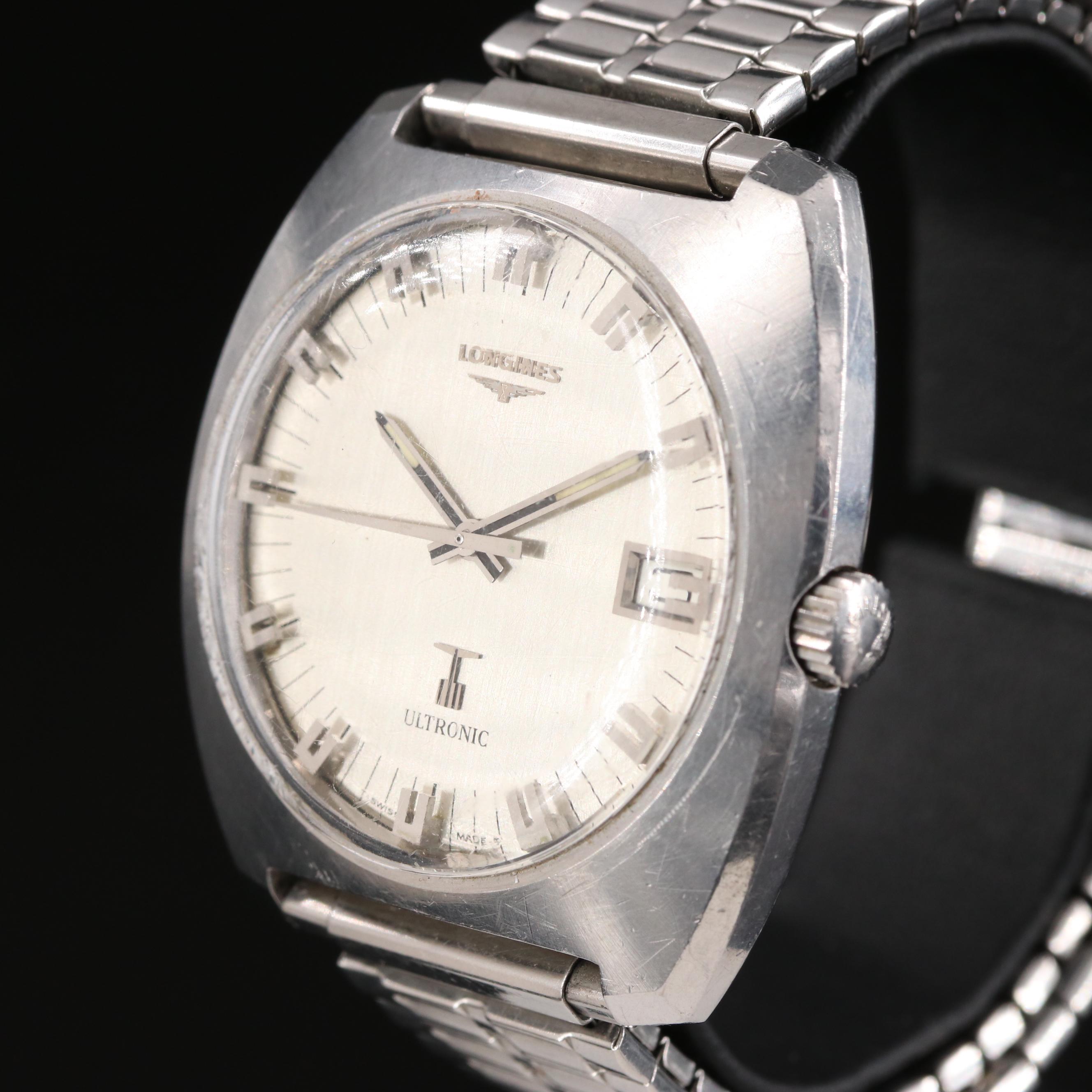 Vintage Longines Ultronic Date Stainless Steel Watch