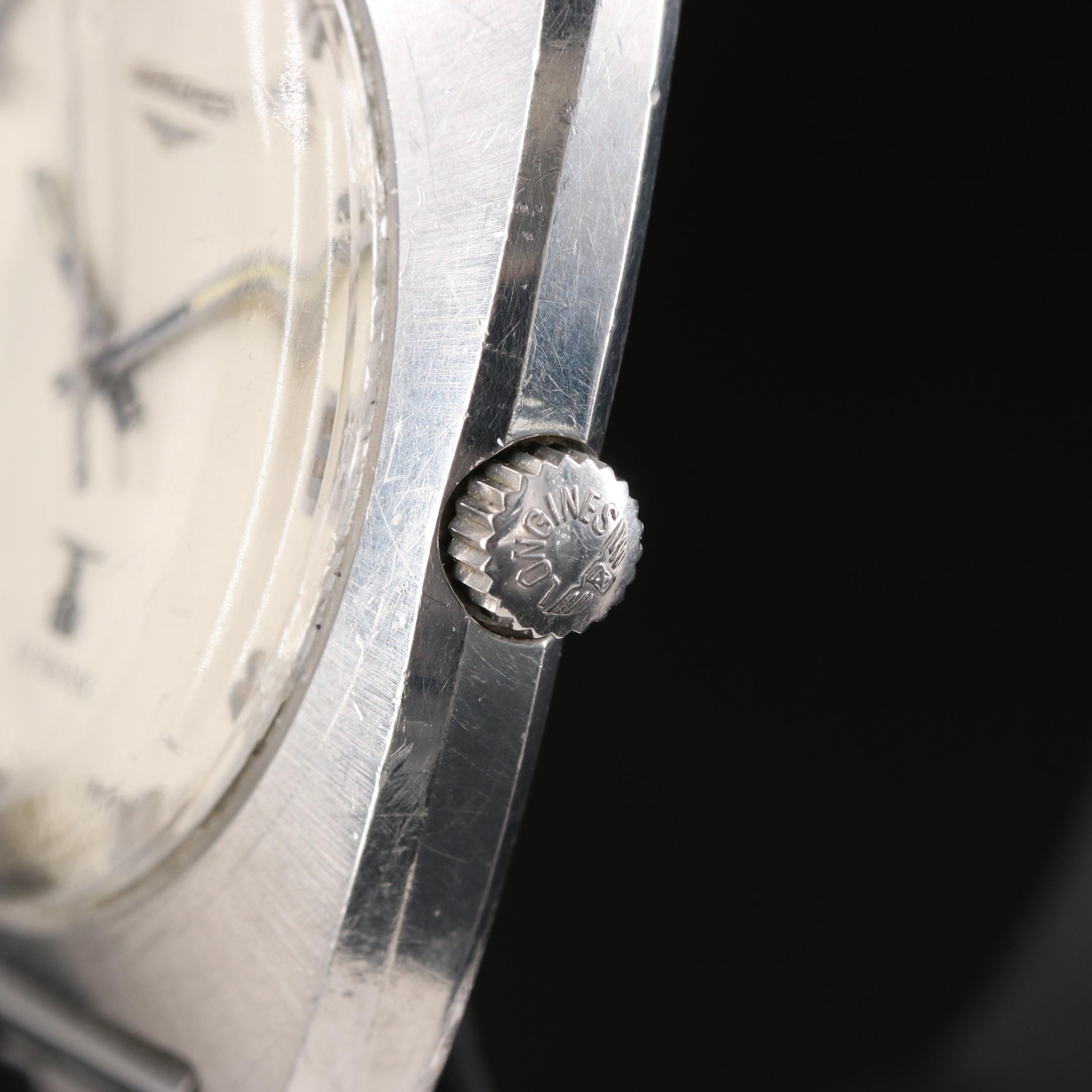 Vintage Longines Ultronic Date Stainless Steel Watch