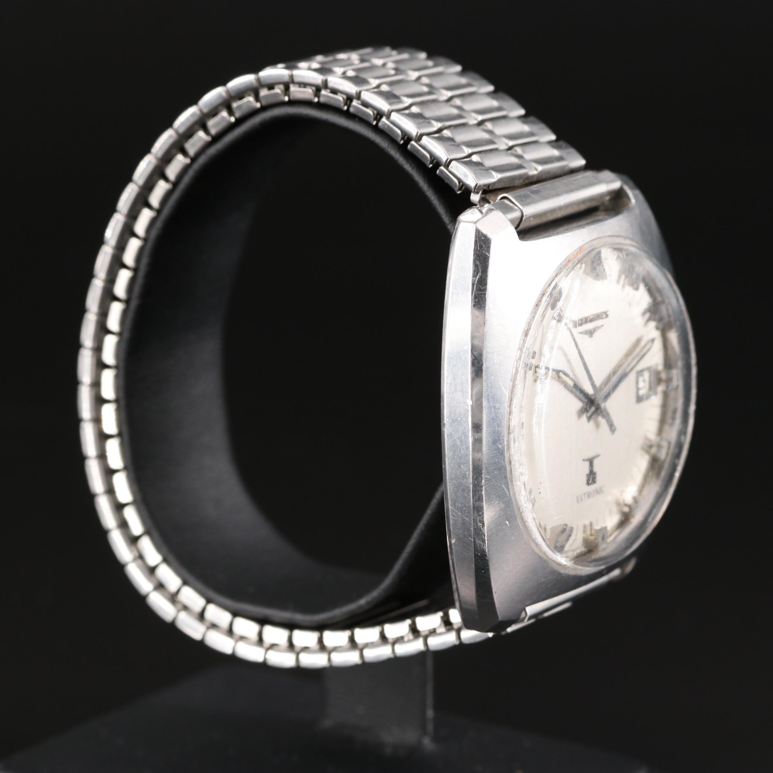 Vintage Longines Ultronic Date Stainless Steel Watch