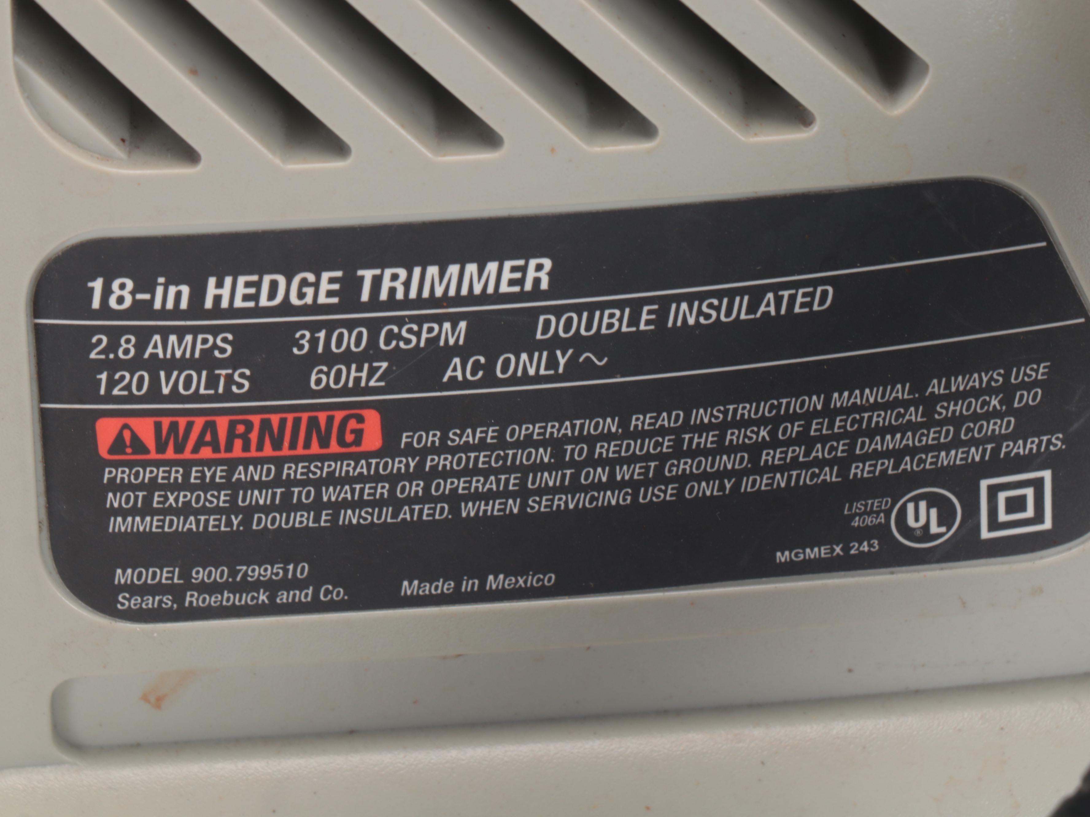 RIDGID Wet Dry Vac, Craftsman Hedge Trimmer, Cobalt Leaf Blower, and Chainsaw